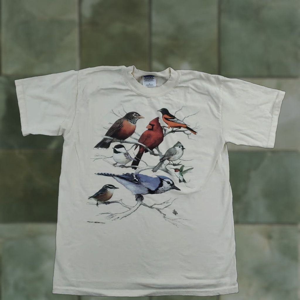 Gildan 1999 Tom Griffin Shirt Men Medium White Graphic Bird Heavyweight Crewneck 90s Size US M / EU 48-50 / 2 - 1 Thumbnail