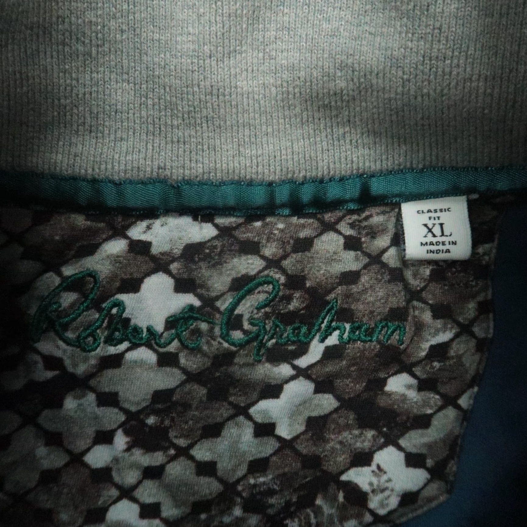 Robert Graham VINTAGE Robert Graham Sweater Mens Extra Large Blue 1/4 Zip Classic Fit Pullover Size US XL / EU 56 / 4 - 3 Thumbnail