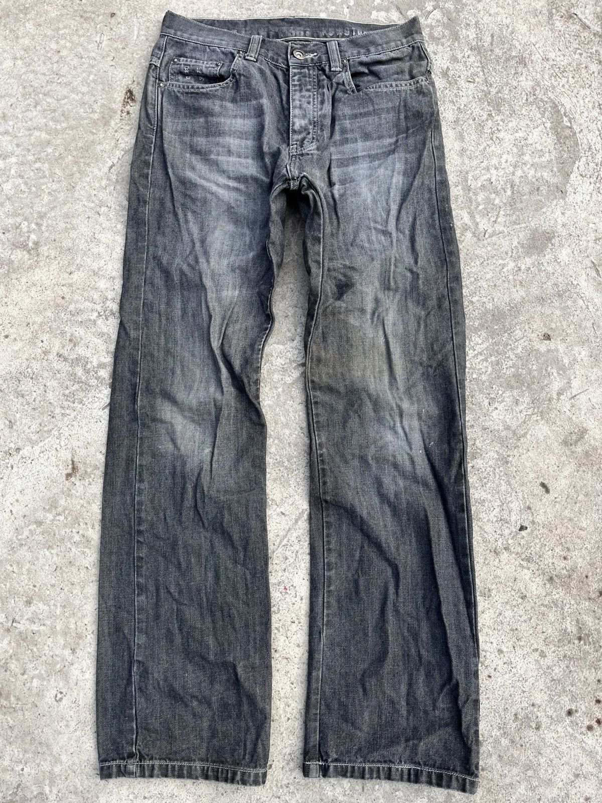 G-Star × Japanese Brand × Le Grande Bleu (L.G.B.) Vintage Big Logo G-Star Faded Jeans Rick Owens Style Denim Size US 32 / EU 48 - 2 Thumbnail