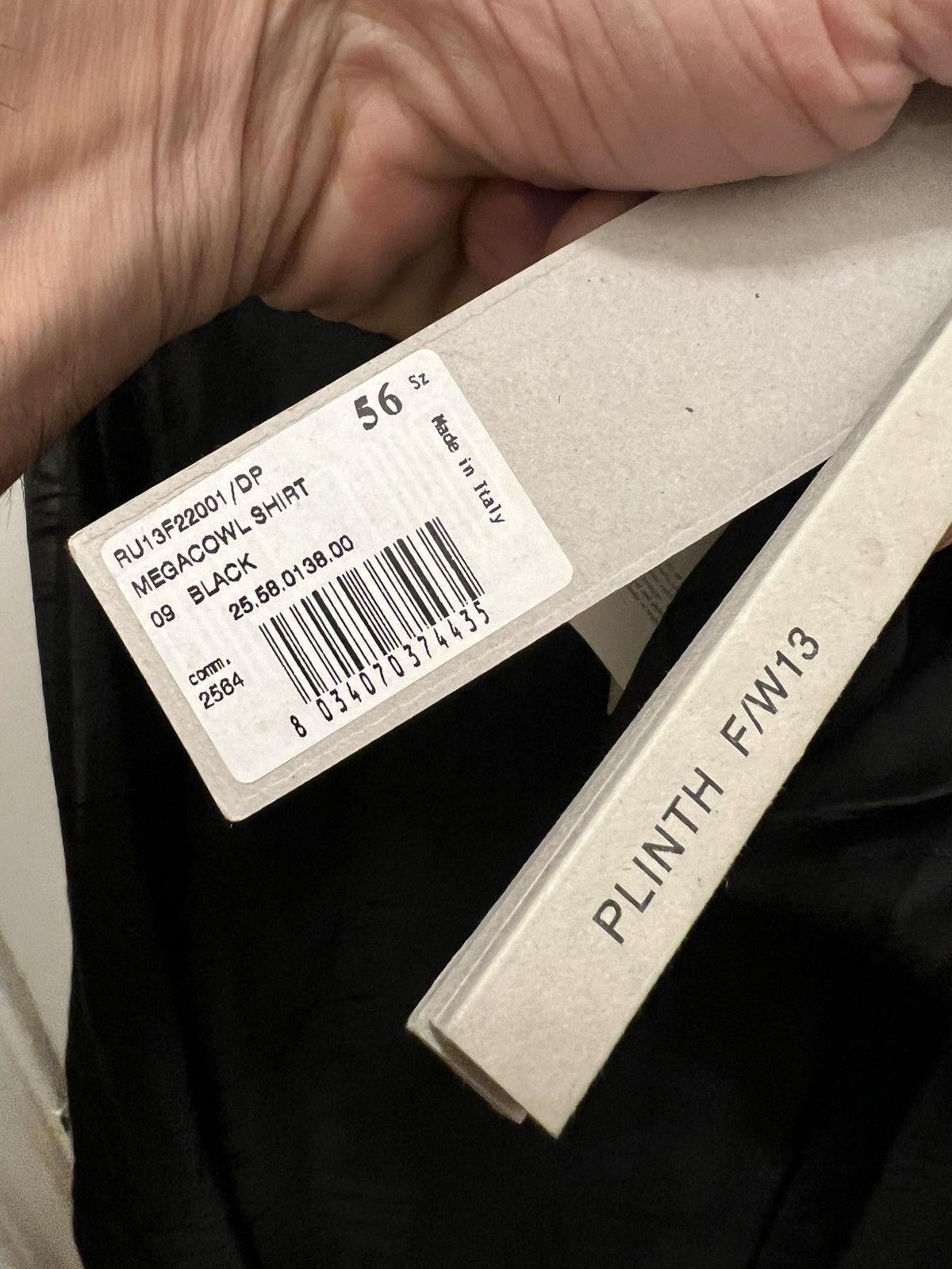 Rick Owens NWT F/W13 “Plinth” Megacowl Runway Silk Blend Shirt Size US XL / EU 56 / 4 - 5 Thumbnail