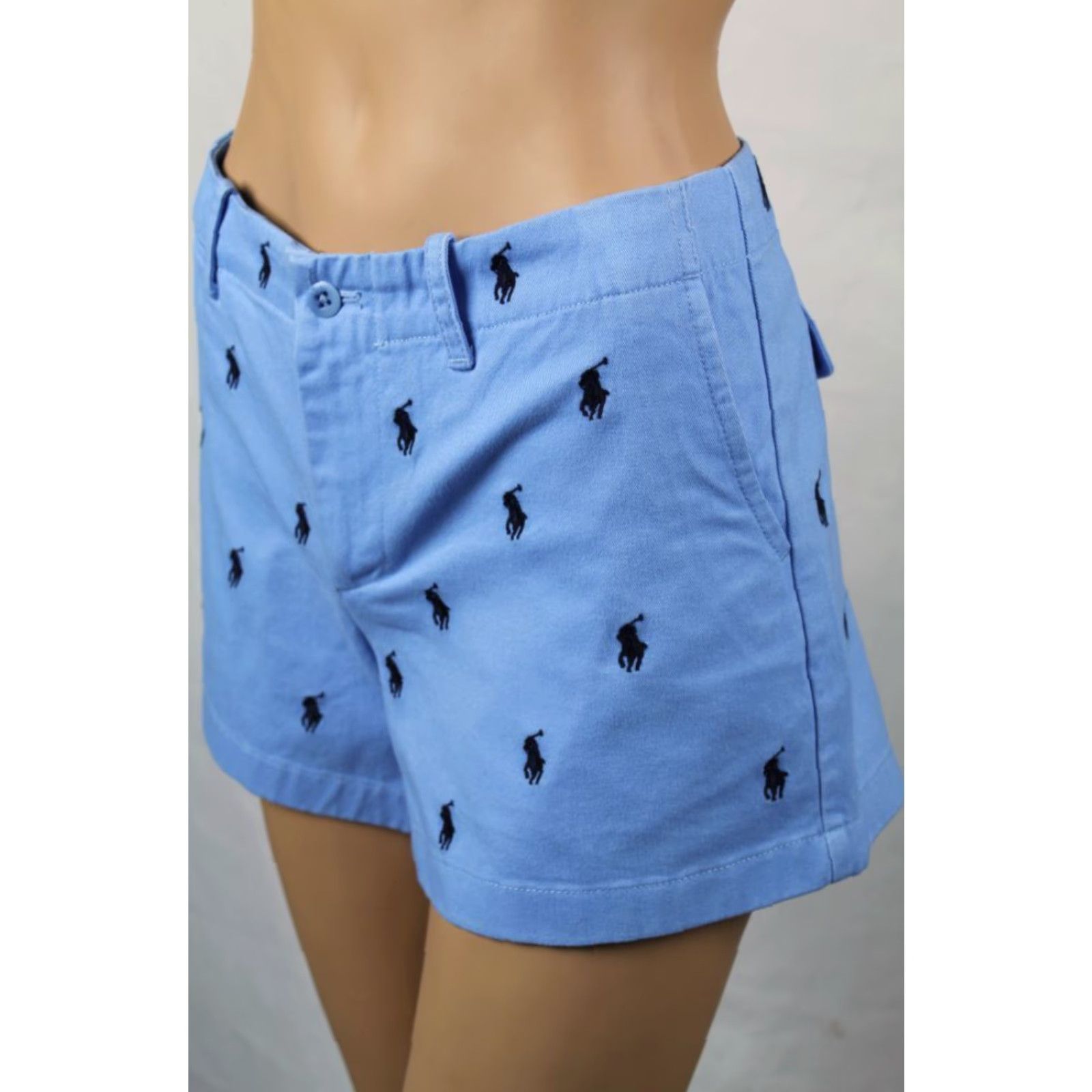 Ralph Lauren Ralph Lauren Sport BLUE SHORTS NAVY PONIES PONY LOGO NWT 8 - Women Blues Casual Shorts Nike Style? Size 30" / US 8 / IT 44 - 2 Thumbnail