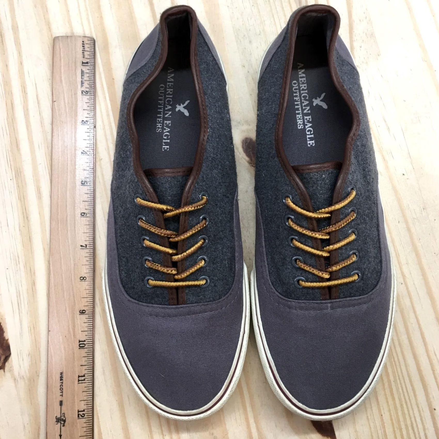 American Eagle Outfitters American Eagle Outfitters Shoes Mens 10 Low Top Lace Up Sneakers Gray Canvas Sneaker Mens Size 10 Gray Canvas Size US M / EU 48-50 / 2 - 7 Thumbnail