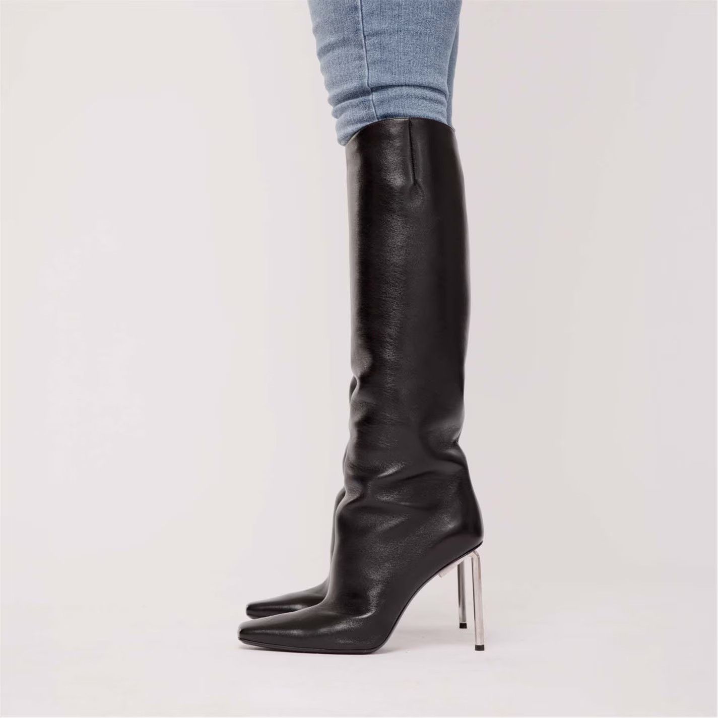 Off-White o1g2r1mq0125 Nappa High Allen Boots in Black Size US 8.5 / IT 38.5 - 2 Thumbnail