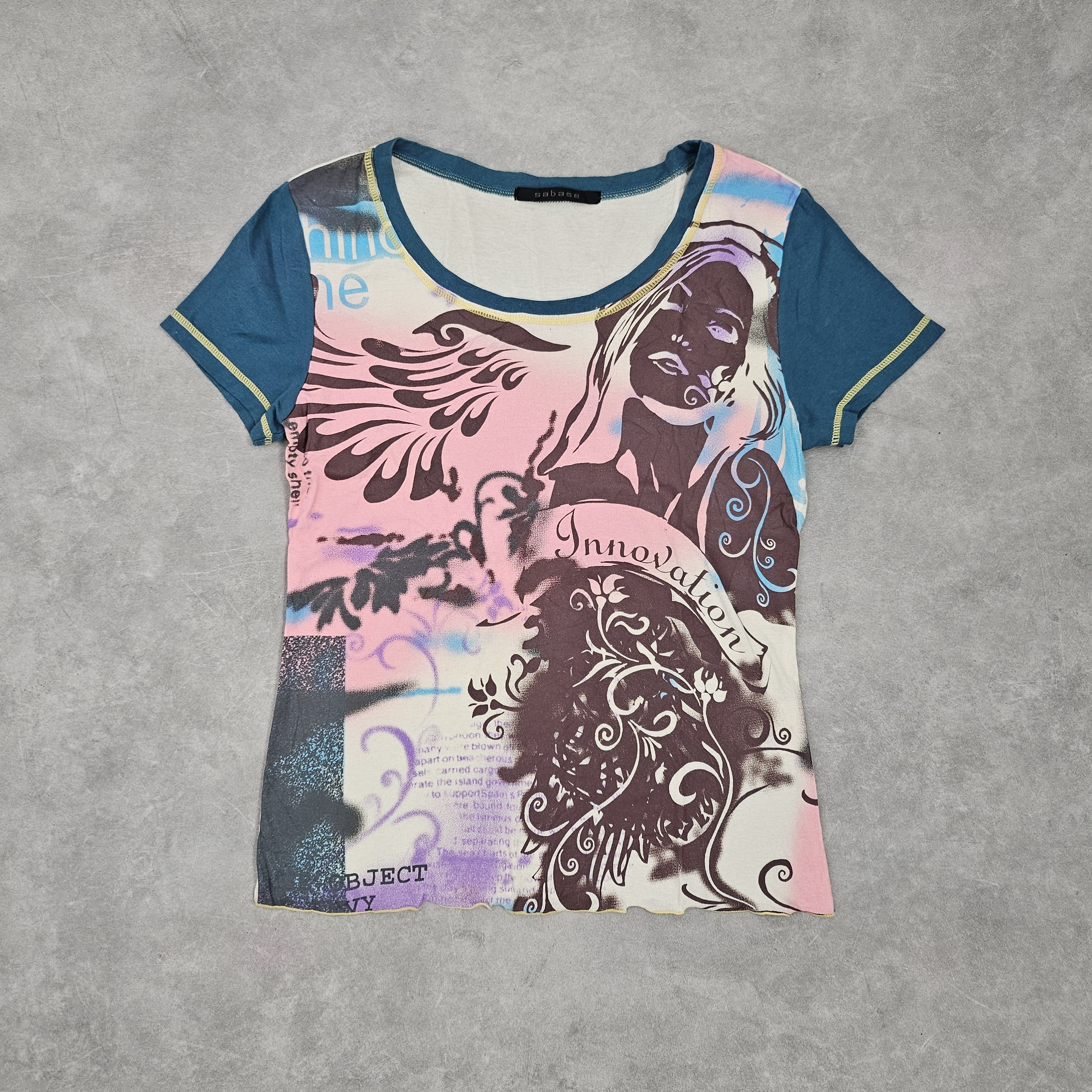 Japanese Brand Sabase vintage y2k hysteric styled tee Size US S / EU 44-46 / 1 - 1 Thumbnail