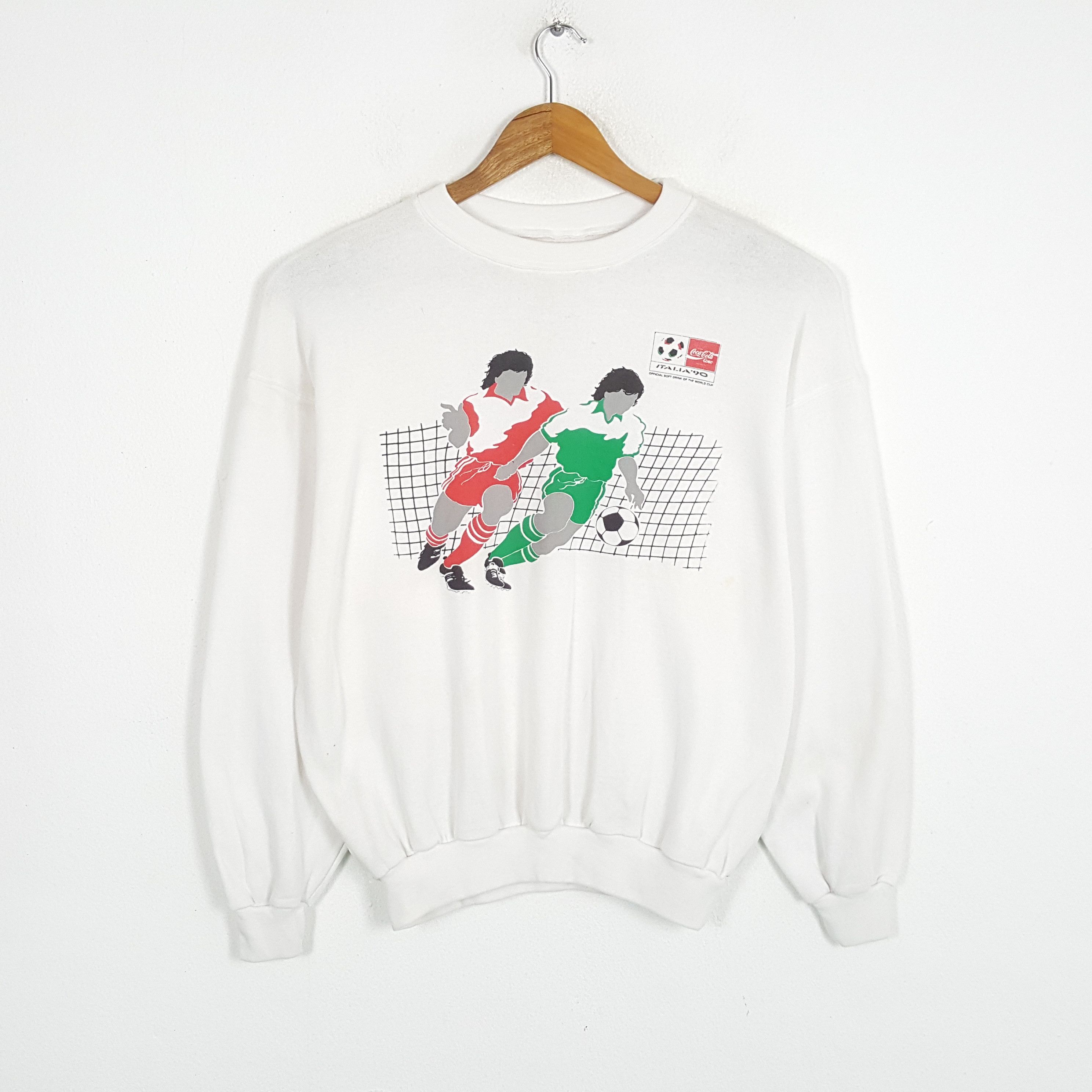 Coca Cola × Vintage Vintage COCA COLA WORLD CUP ITALIA 1990 Promo Sweatshirt Size US XL / EU 56 / 4 - 1 Thumbnail
