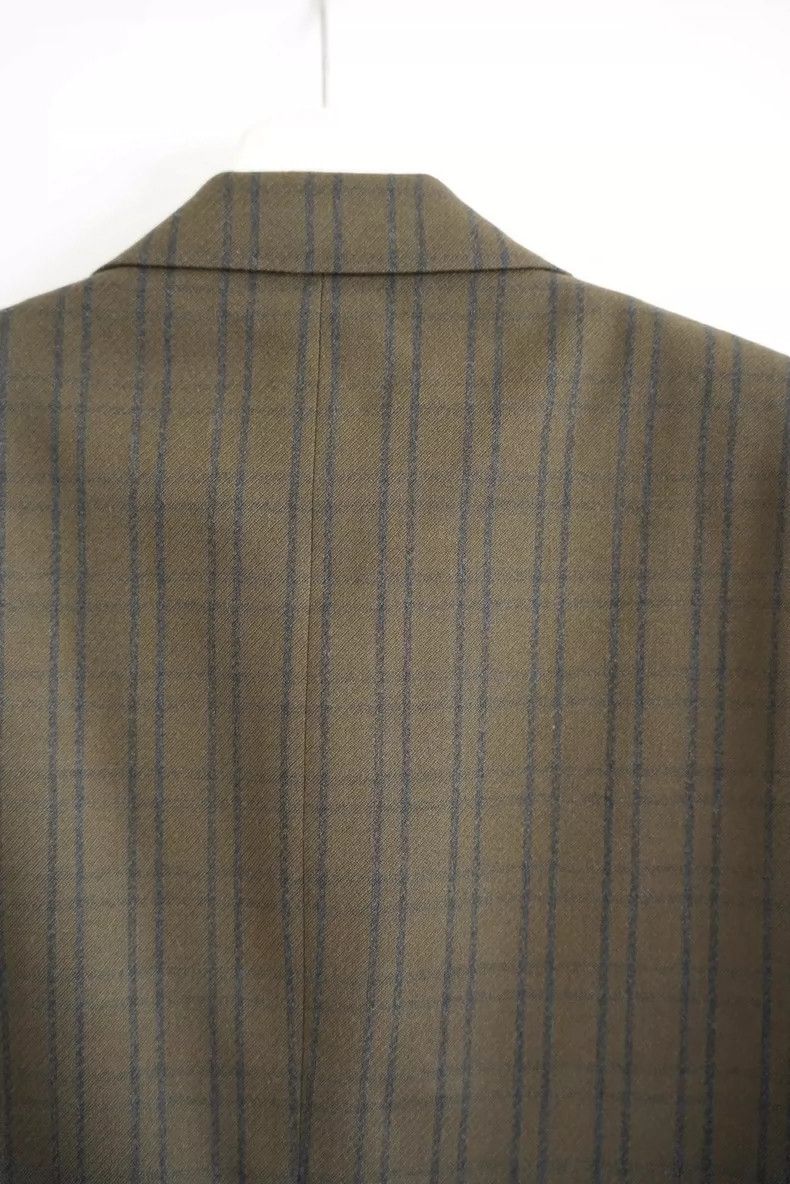 Yohji Yamamoto Yohji Yamamoto size s 80s Olive Green Retro Plaid blazer 2 Size 38S - 4 Thumbnail