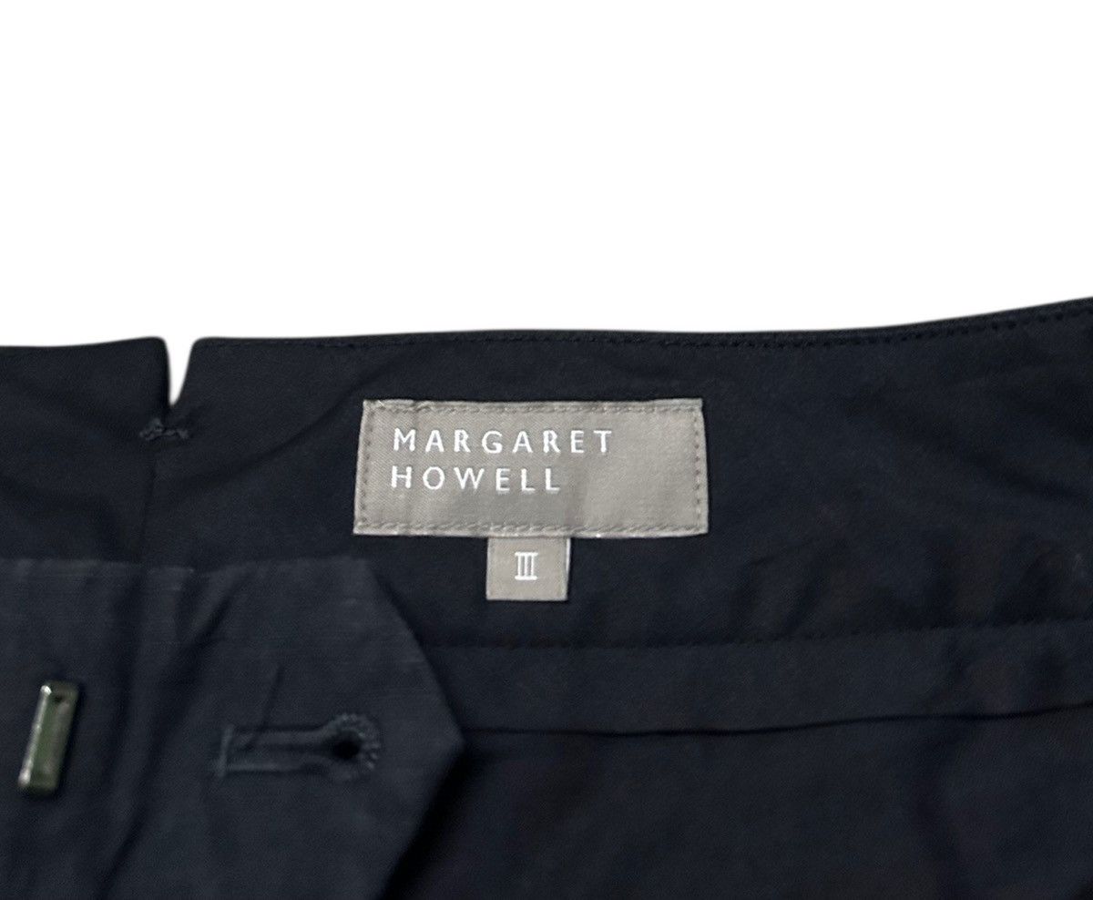 Margaret Howell Margaret howell Women's Linen Blend Crop Wide Pants in black Size 29" - 2 Thumbnail