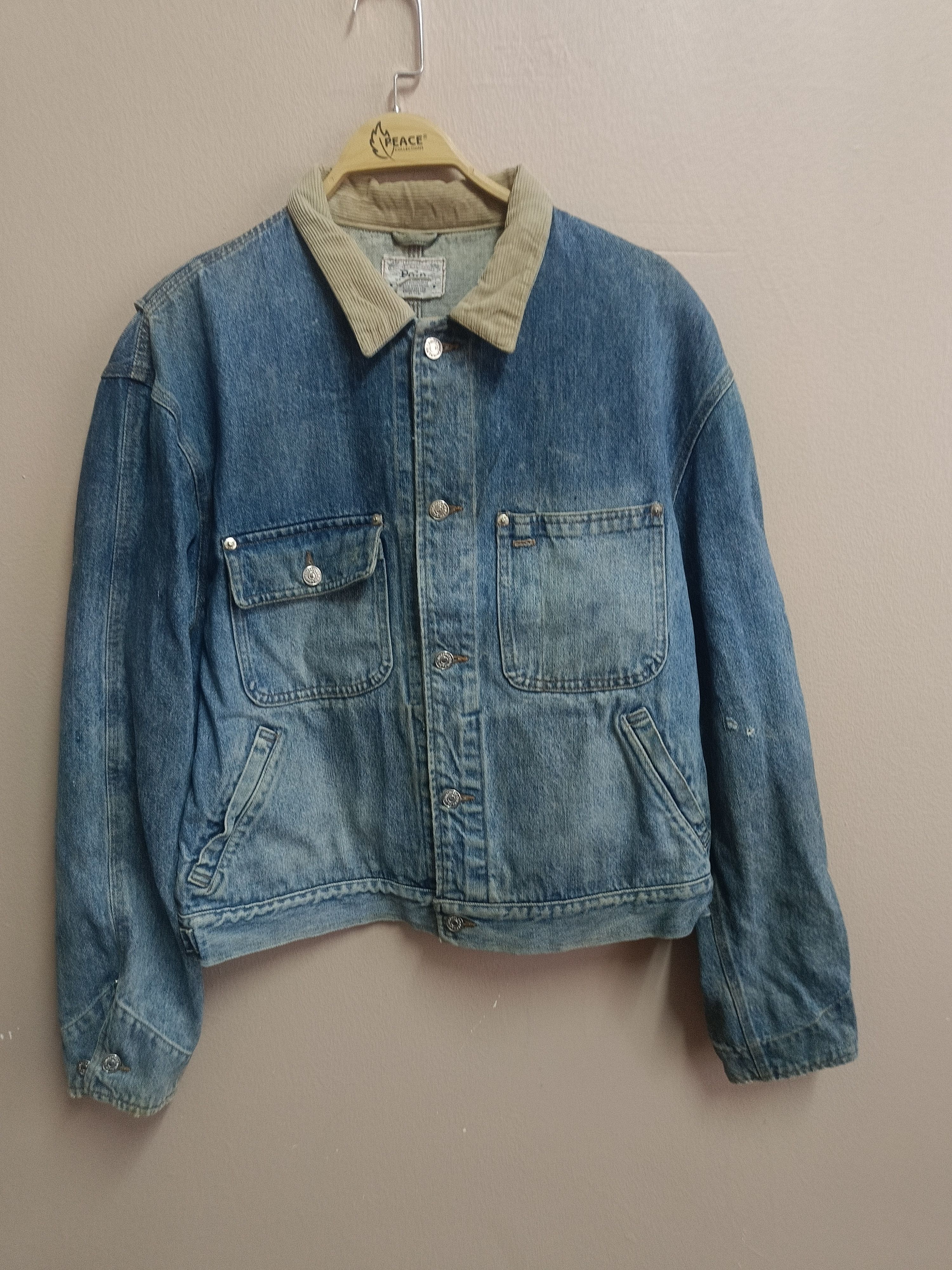 Polo Ralph Lauren Vintage 80s Polo RL Dungarees Denim jacket Size US L / EU 52-54 / 3 - 3 Thumbnail