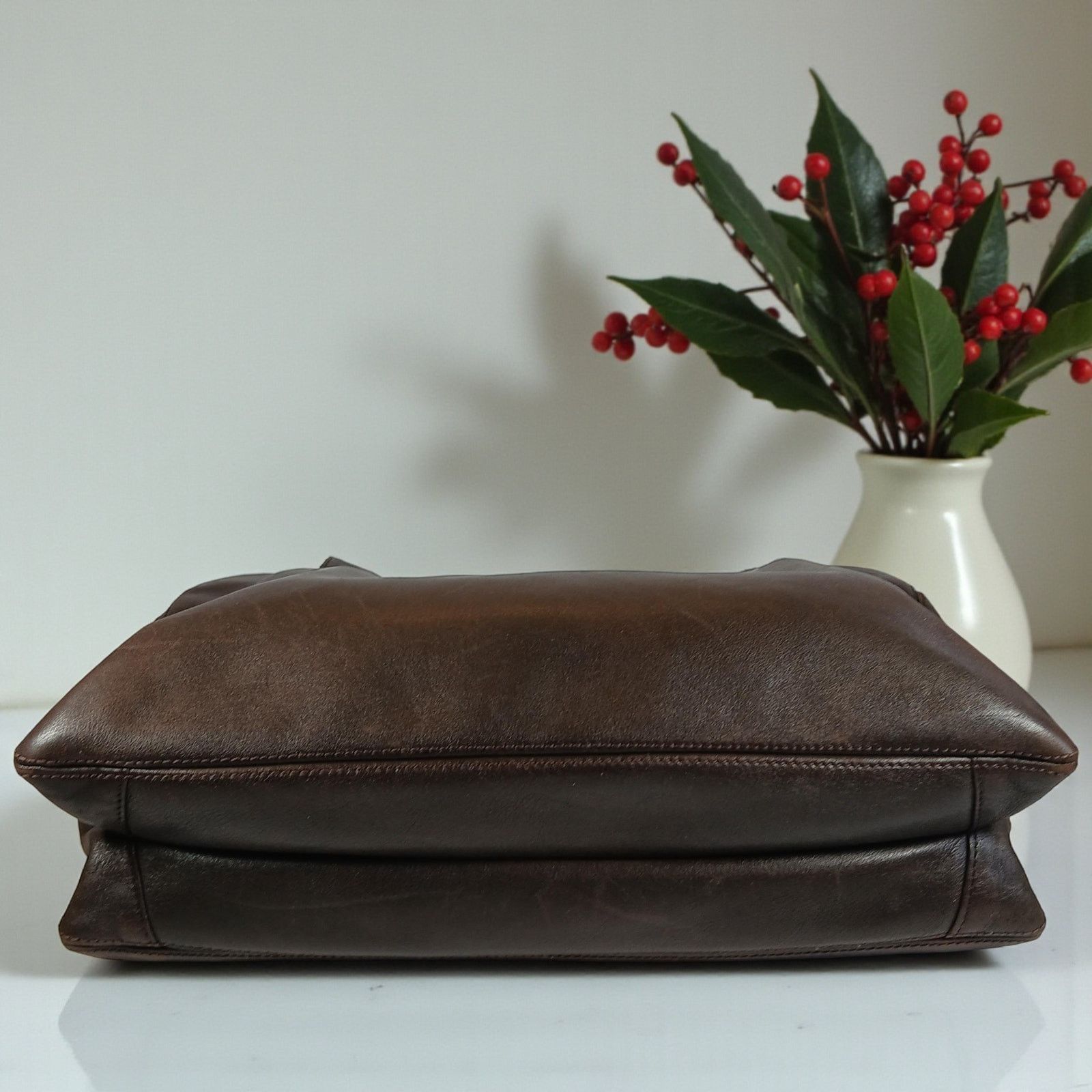 Chanel CHANEL Brown Coco Mark Lambskin Leather Tote Business Bag Size ONE SIZE - 6 Thumbnail