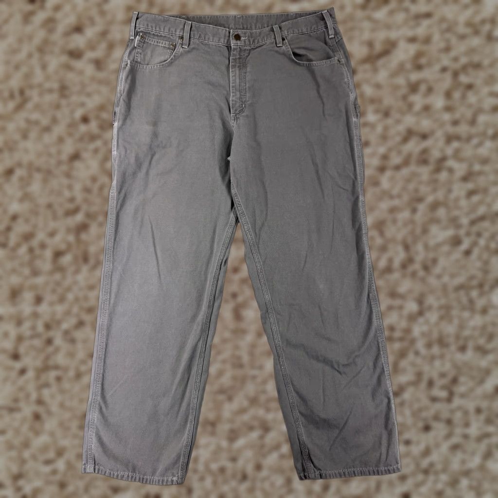 Carhartt Carhartt Pants Men 40 Gray Carpenter Hammer Loop Cotton Duck Fabric Durable Size US 40 / EU 56 - 1 Thumbnail