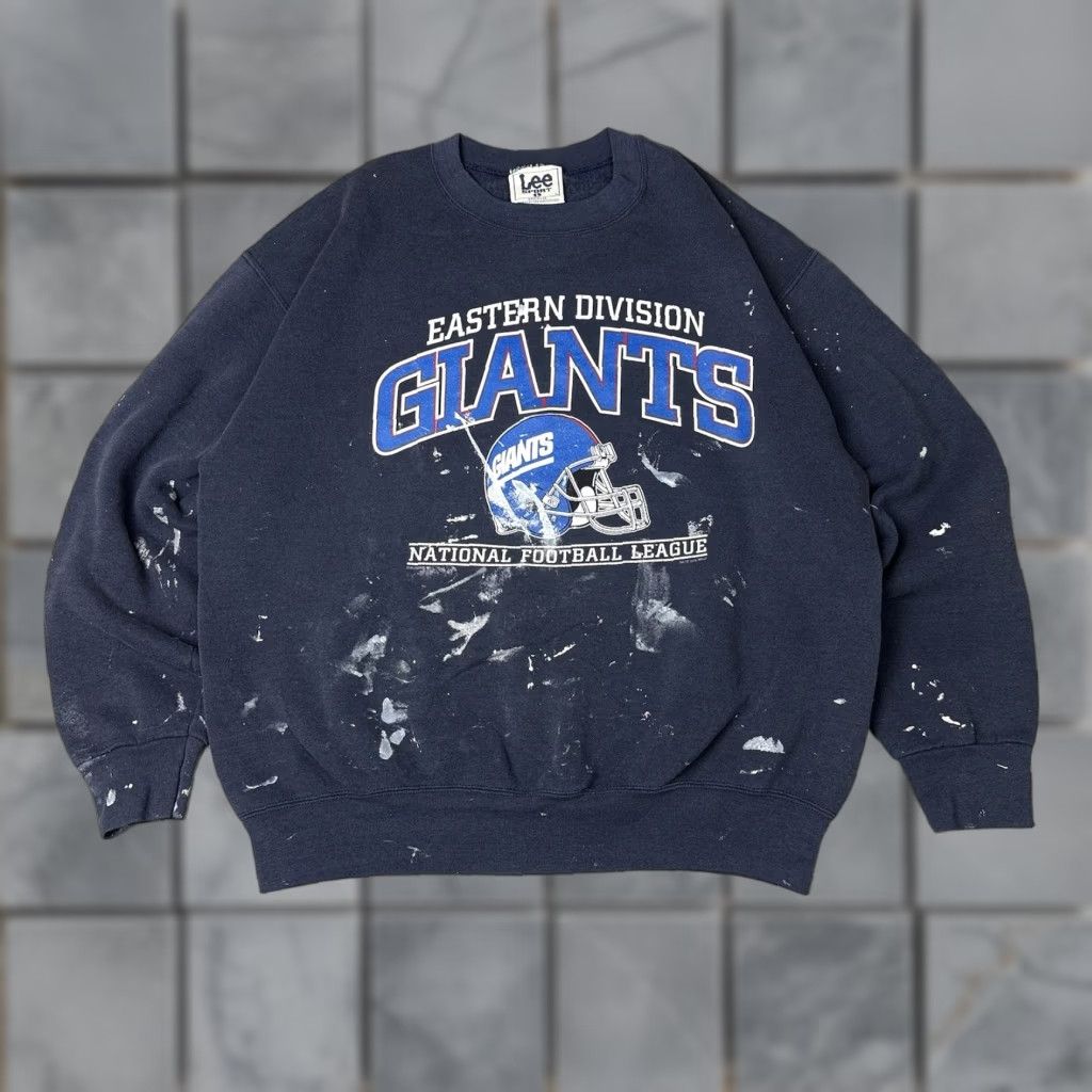 Lee VINTAGELee sport Sweatshirt Mens L Blue New York Giants 90s Distressed Pullover Size US L / EU 52-54 / 3 - 1 Thumbnail