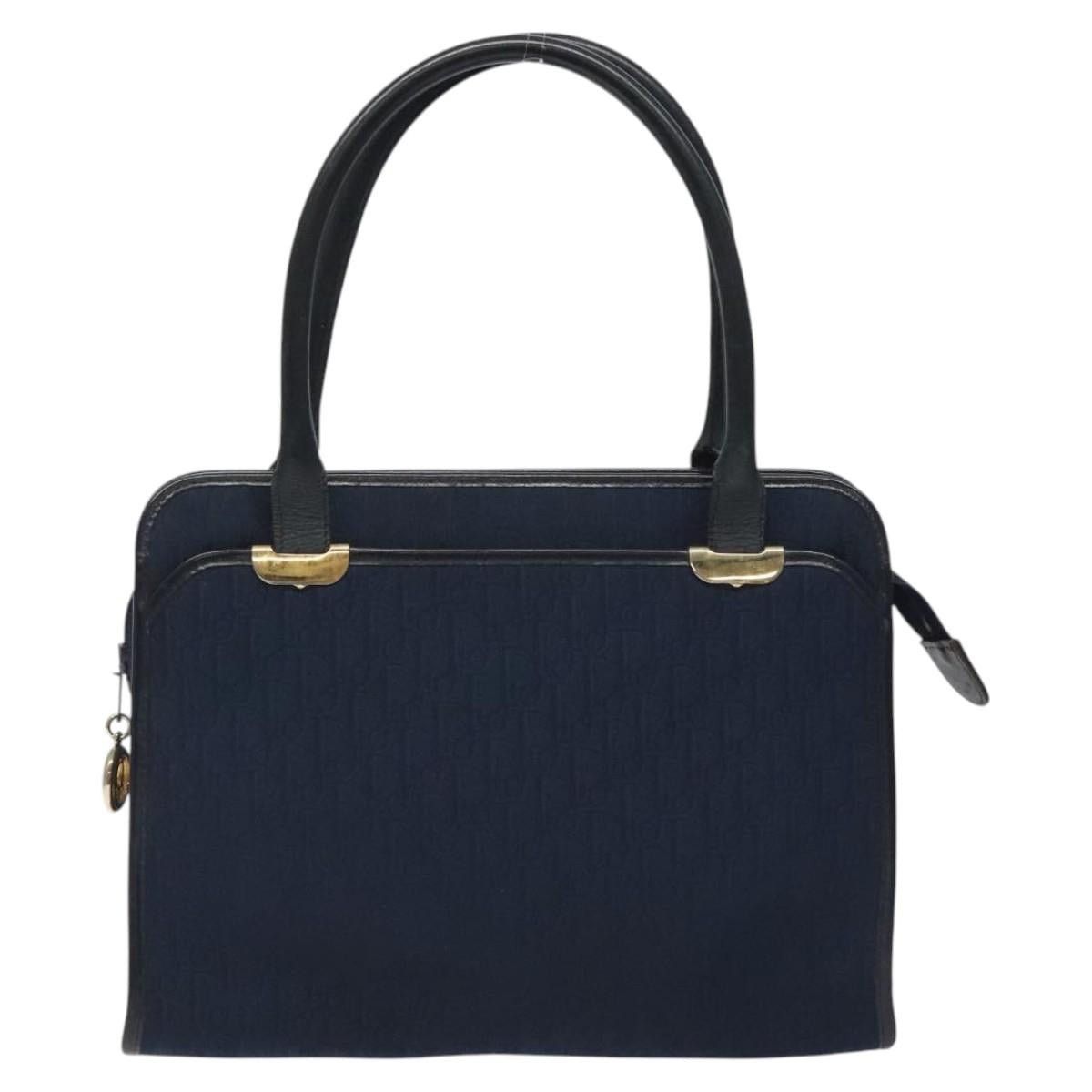 Dior DIOR Trotter Canvas Hand Bag Navy Gold Size ONE SIZE - 2 Thumbnail