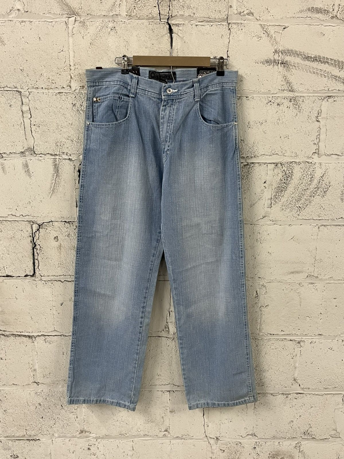 Southpole Southpole y2k denim baggy fit wide leg skater streetwear NWT Size US 36 / EU 52 - 5 Thumbnail