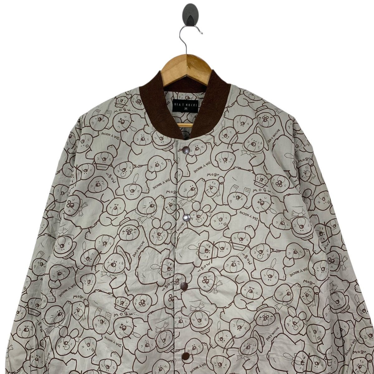 Japanese Brand DIAY NOCHE Japanese Brand Bear Fulprint Bomber Zipper Jacket Size US XL / EU 56 / 4 - 2 Thumbnail