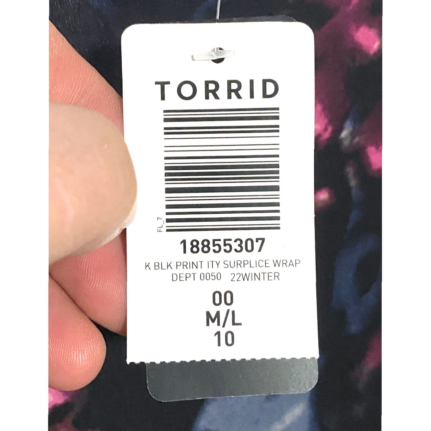 Torrid Torrid Blouse Shirt Geometric Surplice Wrap Knit Dark Romantic NWT Womens M/L 10 Purple Black Size L / US 10 / IT 46 - 7 Thumbnail
