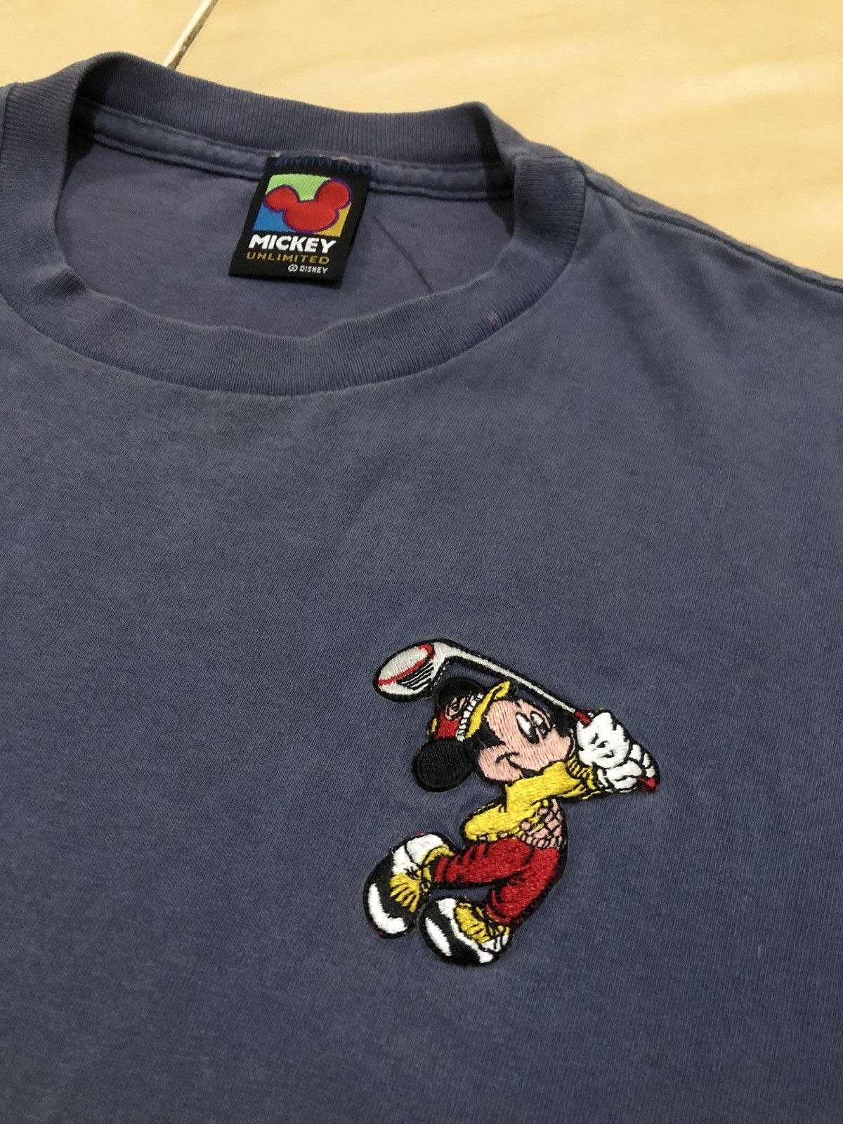 Disney × Mickey Mouse × Vintage Vintage Mickey Mouse Embroidered Golf Velva Sheen t-shirt Size US XL / EU 56 / 4 - 2 Thumbnail