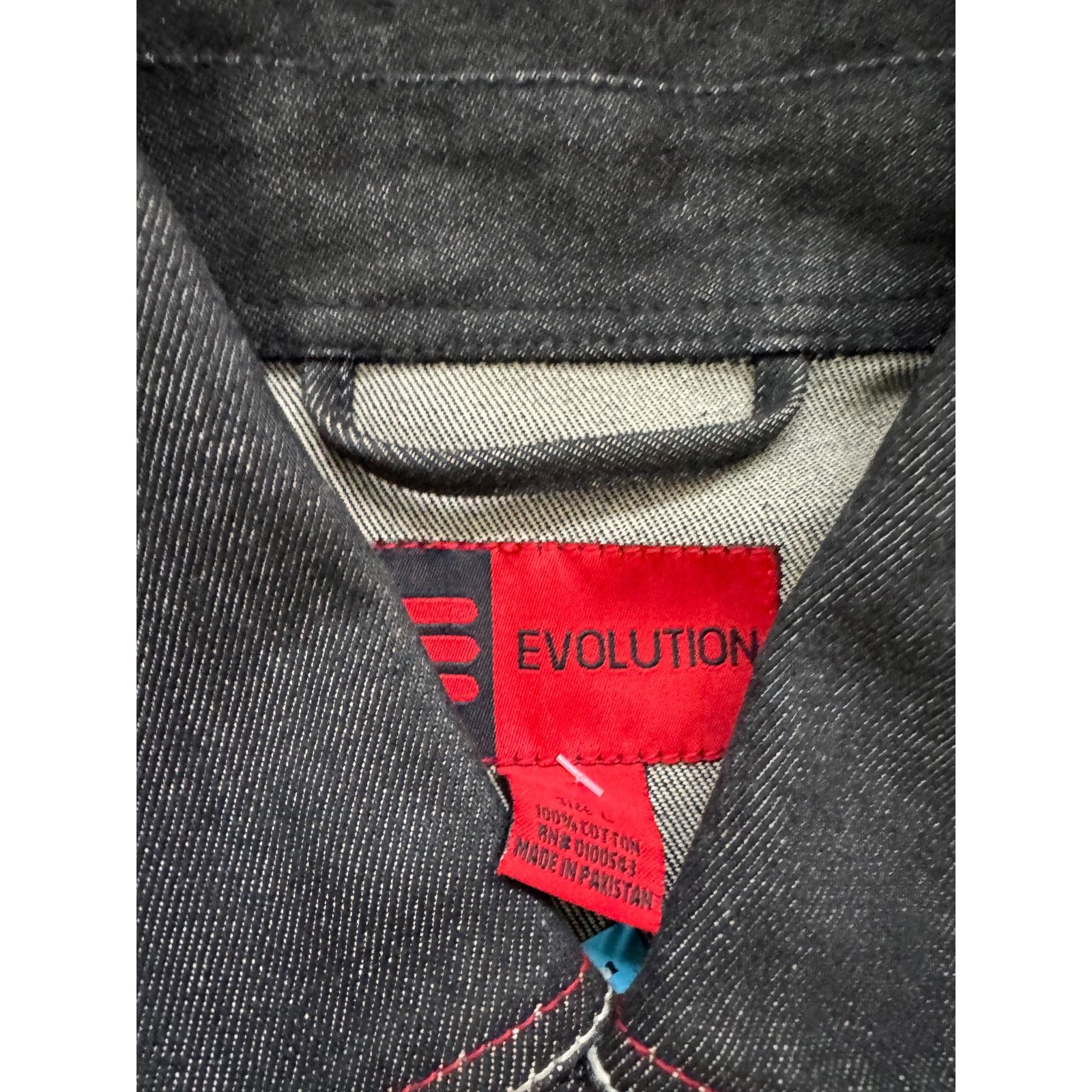 Vintage Y2k Vintage Evolution Embroidered Heavy Denim Button Up Size L / US 10 / IT 46 - 4 Thumbnail