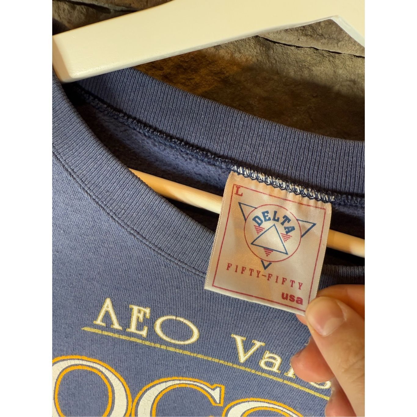 Delta Size L - AEO Varsity Soccer Vintage 1990s Heavyweight Crewne Size US L / EU 52-54 / 3 - 3 Thumbnail