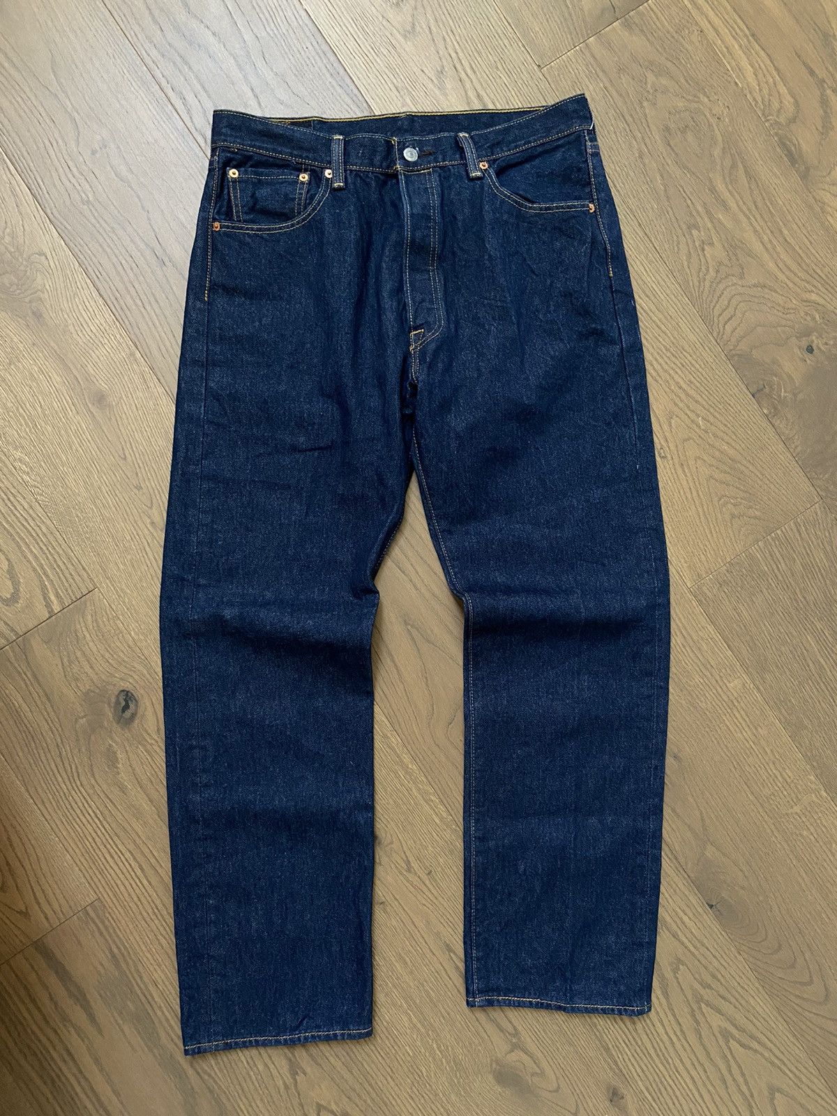 Levi's × Vintage Levi’s 501 Raw Denim Jeans Size US 34 / EU 50 - 1 Thumbnail