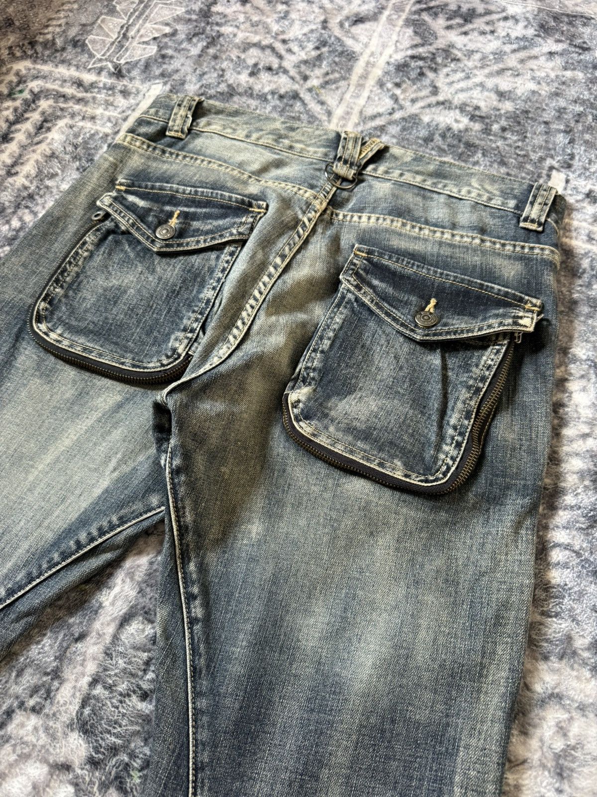 PPFM × The Smiths 2000s PPFM Japan Curve Leg Gun Pocket Jeans Size US 30 / EU 46 - 16 Thumbnail