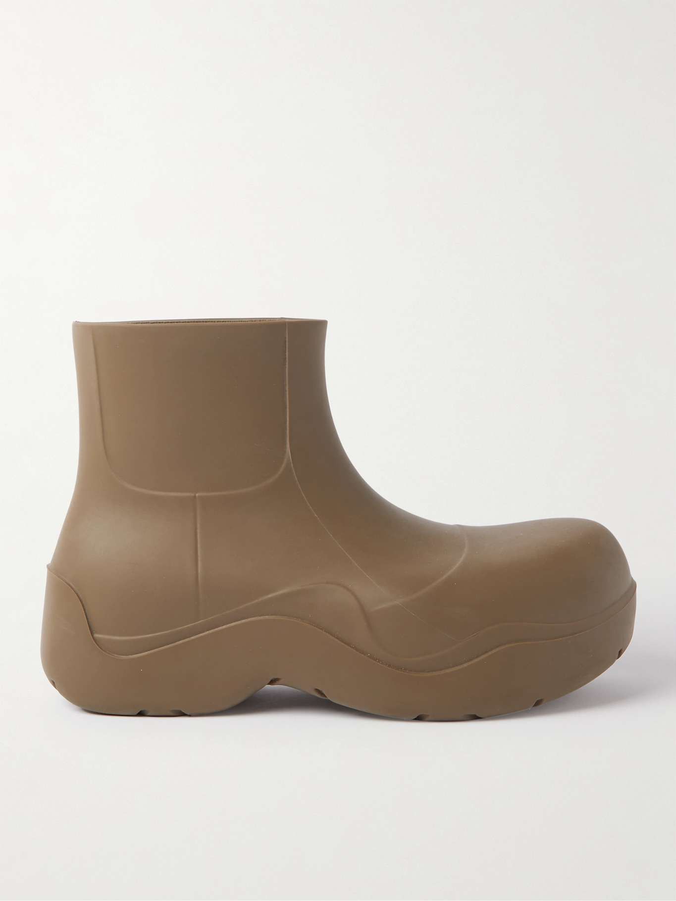 Bottega Veneta Puddle Rubber Ankle Boots in brown