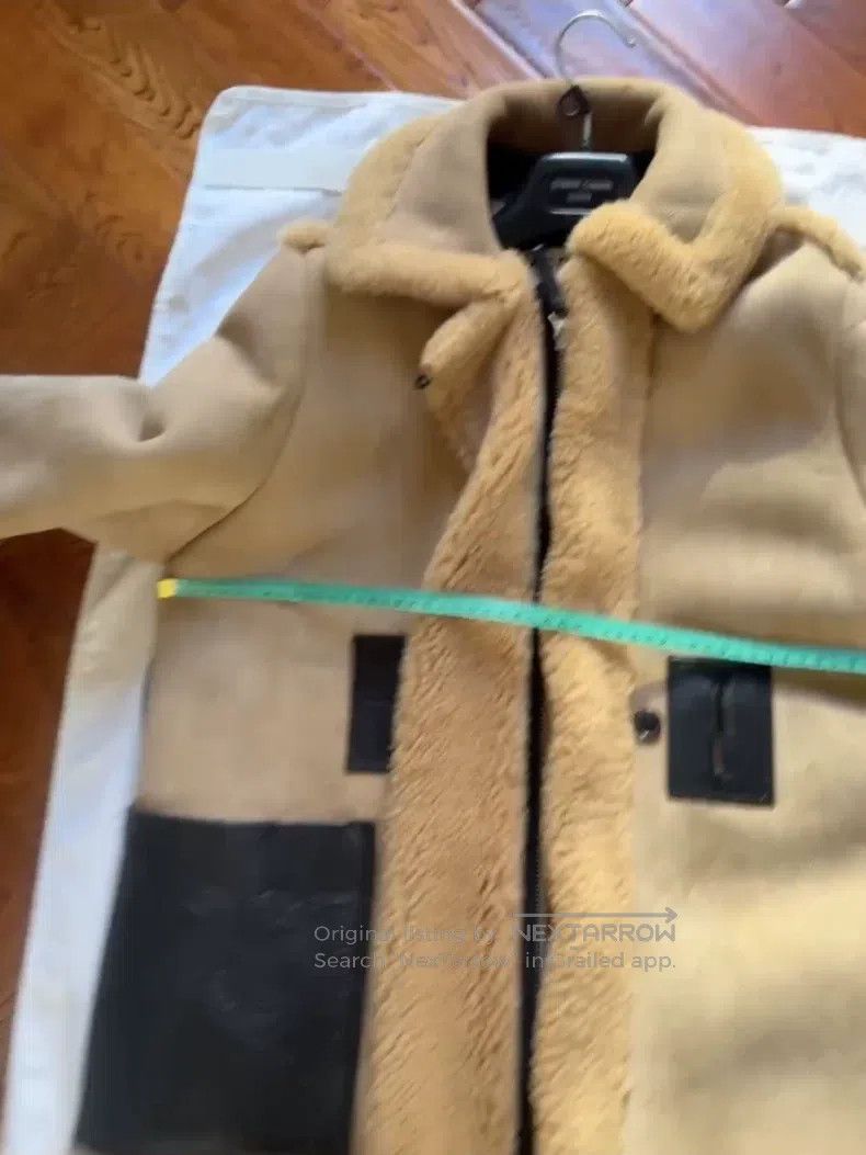 Acne Studios Shearling and Leather Combination Leather Coa
