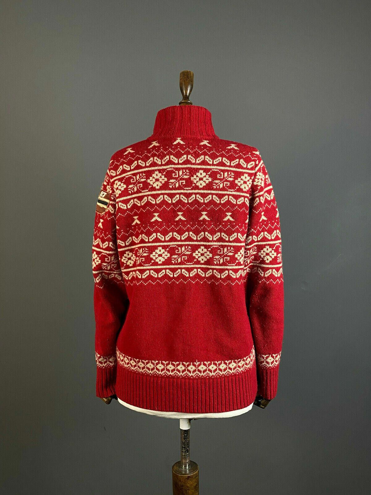 Napapijri Napapijri Geographic Red Wool Knit Button Sweater Size M Size M / US 6-8 / IT 42-44 - 7 Thumbnail