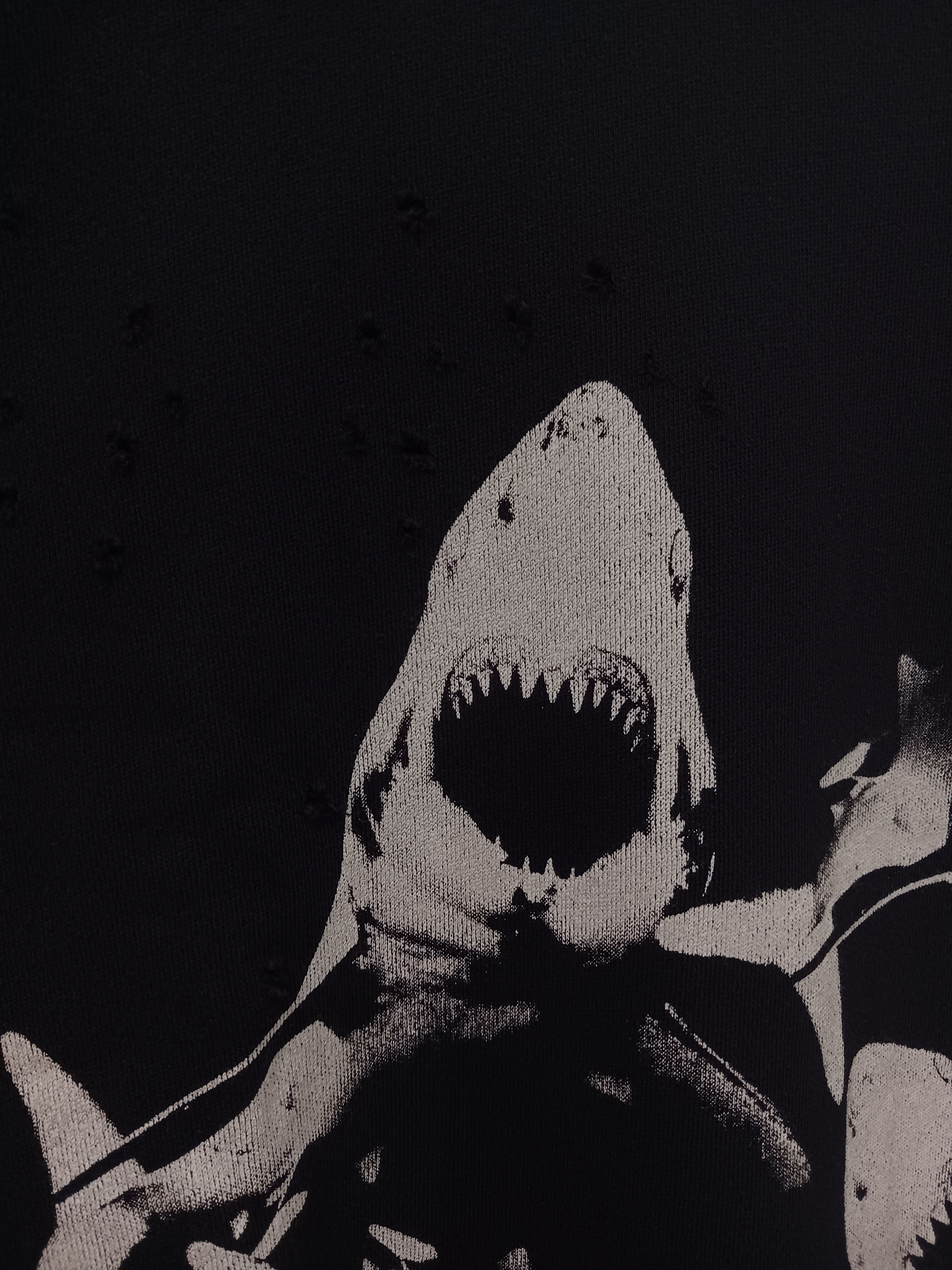 Amiri Amiri "Shark Cluster" SS18 Shotgun Distressed Sweatshirt Size US L / EU 52-54 / 3 - 9 Thumbnail