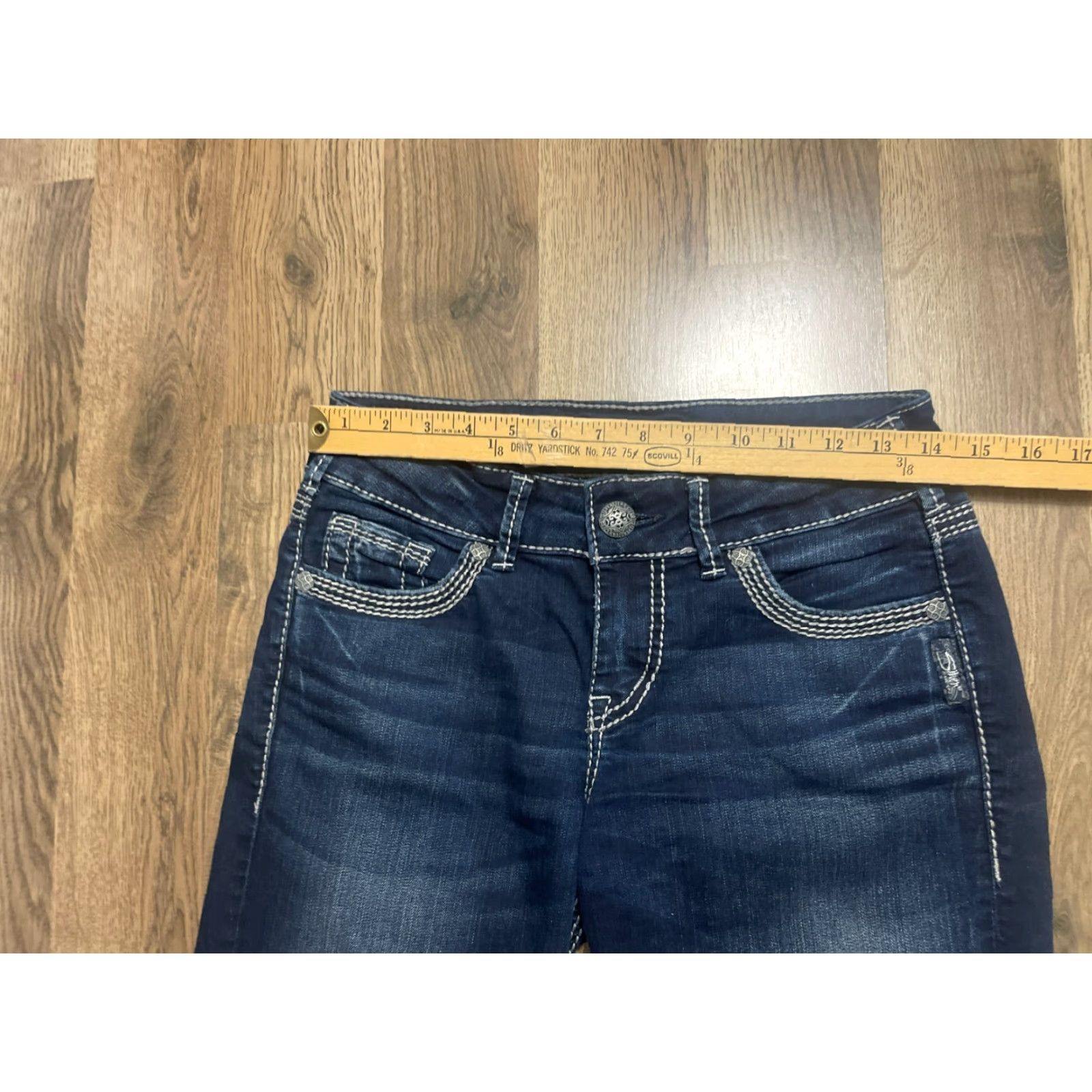 Silver Jeans Co. Silver Jeans Co. Jeans Women W27 Blue Denim SUKI Capris Pockets Size 27" / US 4 / IT 40 - 3 Thumbnail