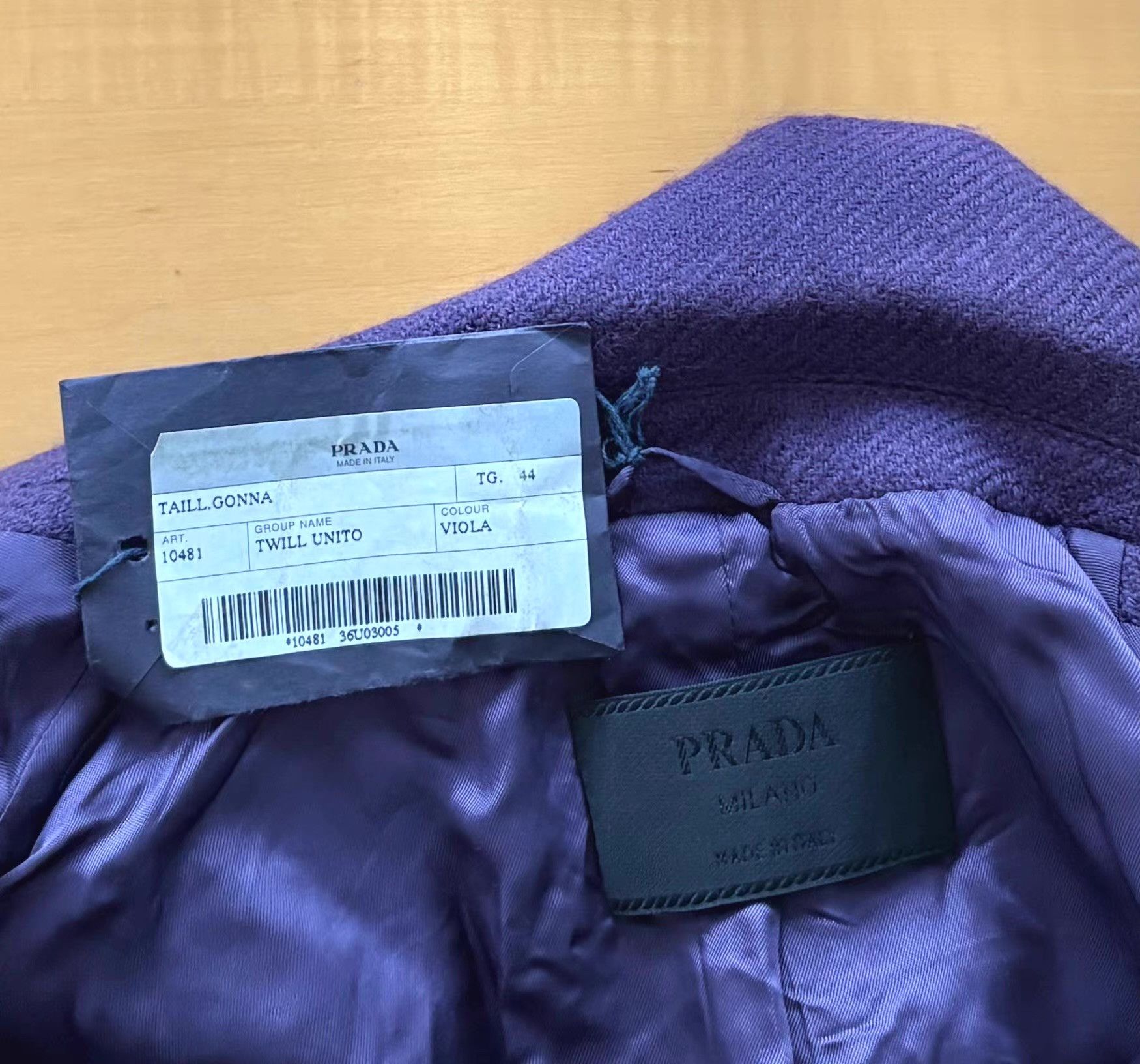 Prada Prada Women's Purple Wool Blazer Ｑ21 Size 50R - 4 Thumbnail