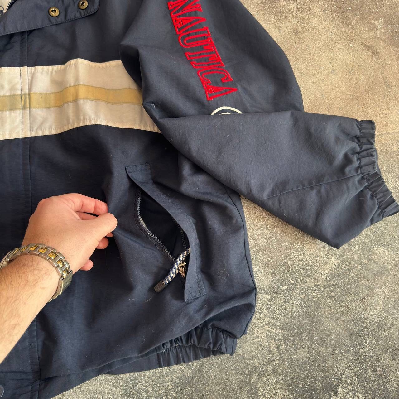 Nautica × Vintage 90s Nautica Vintage Outdoor Full Zip Jacket Size US XL / EU 56 / 4 - 8 Thumbnail