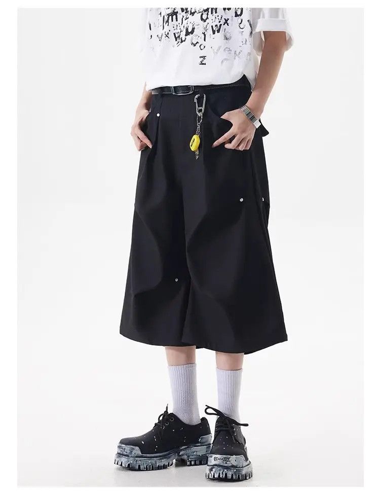Japanese Brand × Vintage Retro wide leg pleated casual shorts Size US 30 / EU 46 - 6 Thumbnail