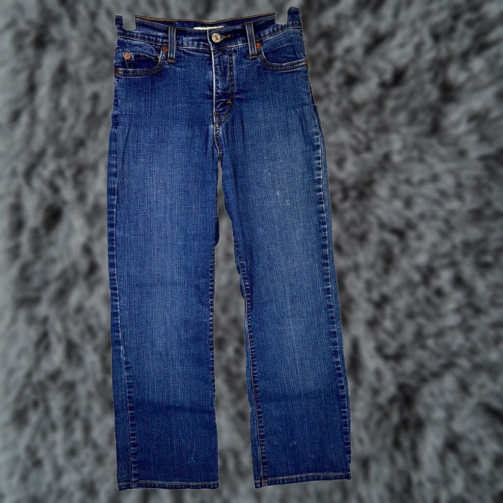Levi's Levi’s 512 Jeans Women’s 4M Blue Denim Mid Rise Straight Slimming Jeans Size 27" / US 4 / IT 40 - 1 Thumbnail