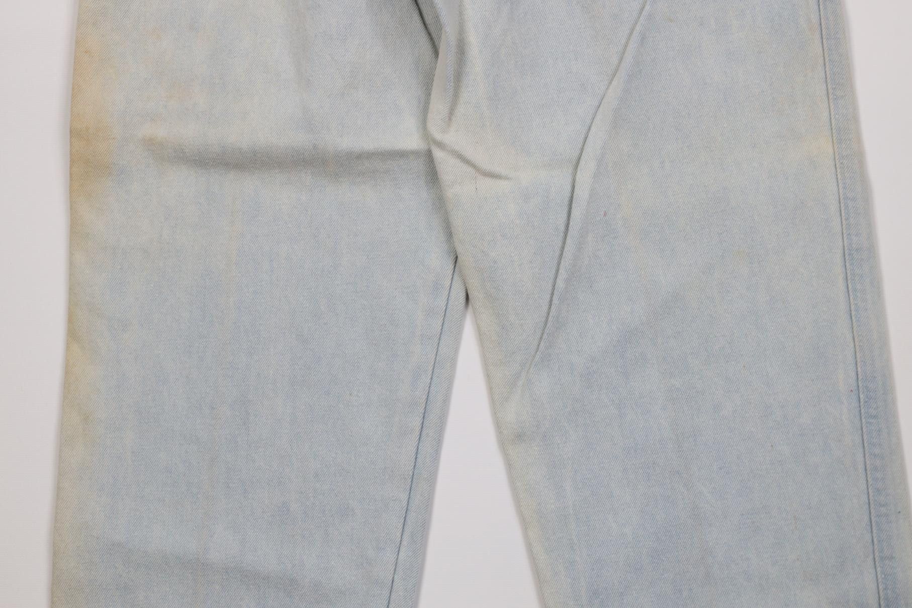 Vintage Vintage 70s Streetwear Pleated Straight Leg Denim Jeans USA Size 29" - 14 Thumbnail