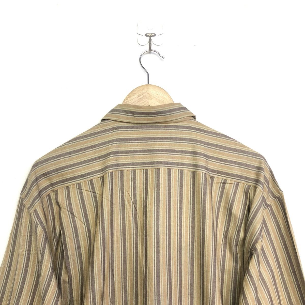Lancel Vintage Lancel earth-toned striped Button Shirt Size US XL / EU 56 / 4 - 7 Thumbnail