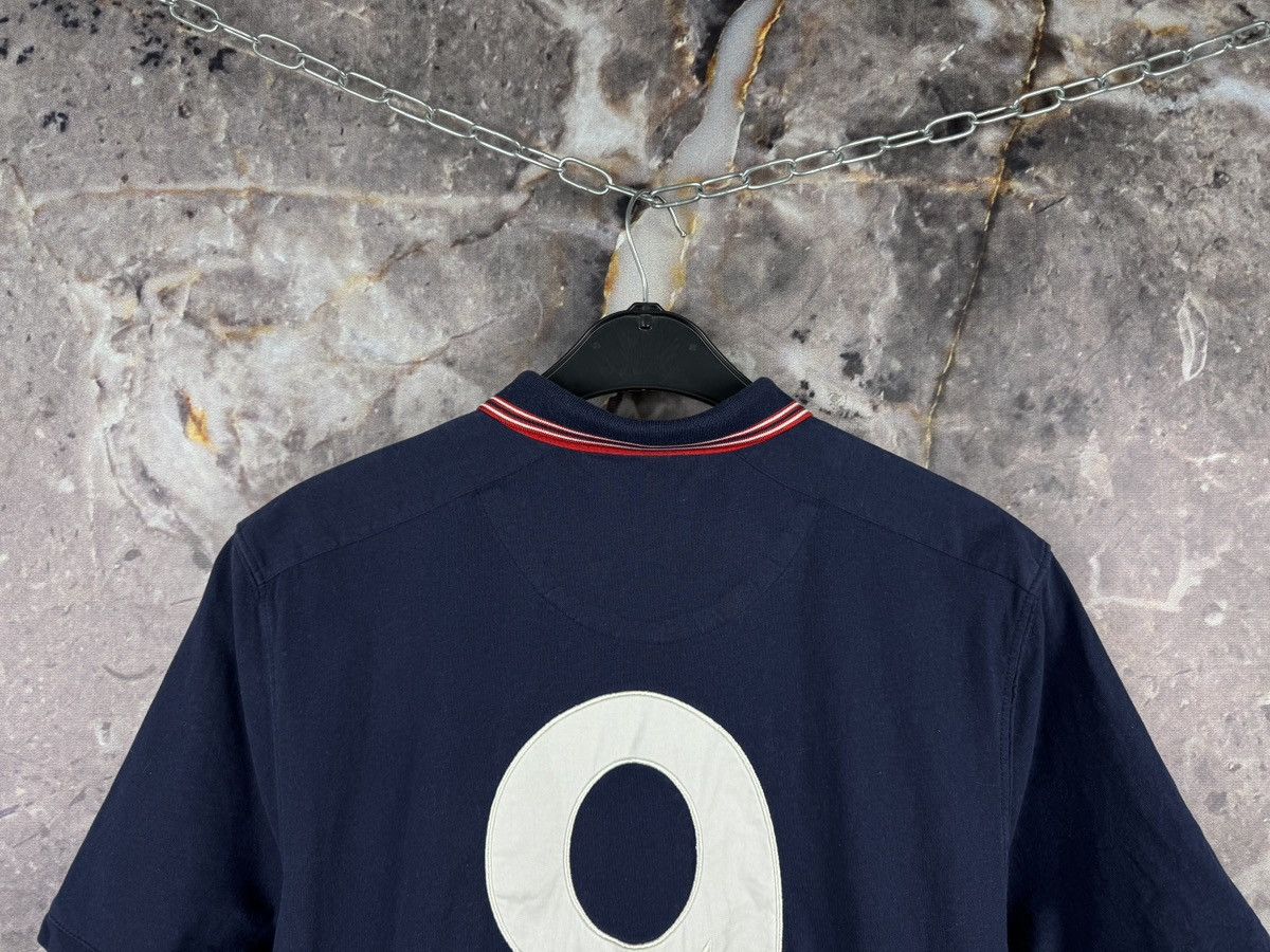 Ted Baker Ted Baker Polo Shirt Navy Red Trim Number 9 Patch Back Logo Size US XL / EU 56 / 4 - 12 Thumbnail