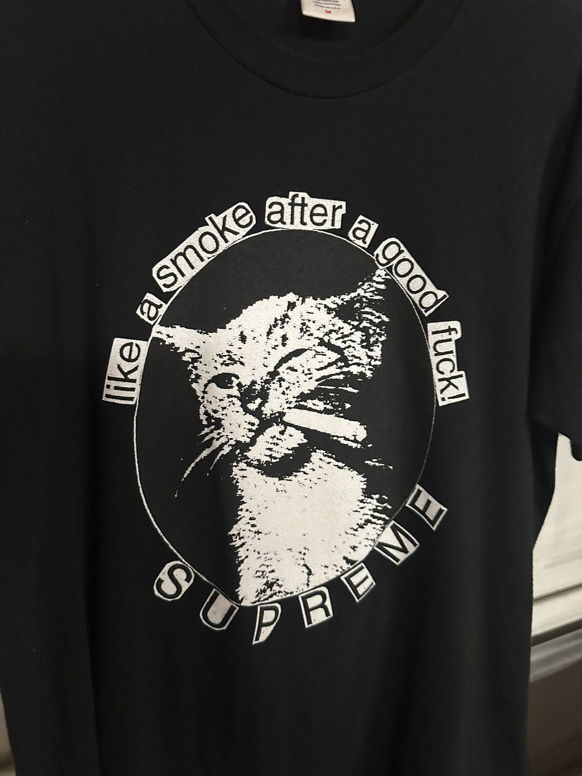 Supreme × Vintage Supreme Cat Smoking Tee Size US M / EU 48-50 / 2 - 2 Thumbnail