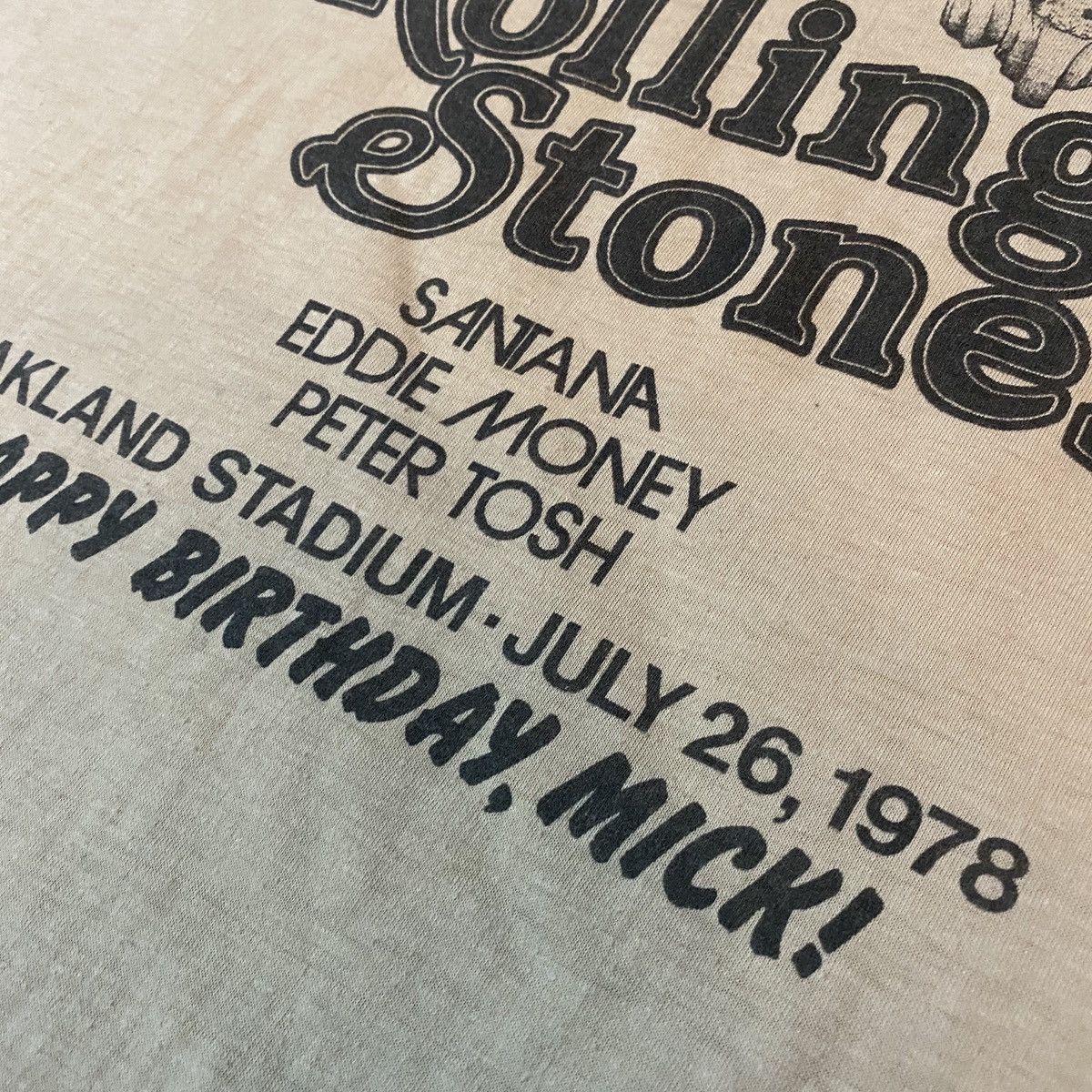 Adidas × Band Tees × The Rolling Stones Vintage 1978 Rolling Stones Happy Birthday Mick Jagger Size US XL / EU 56 / 4 - 13 Thumbnail