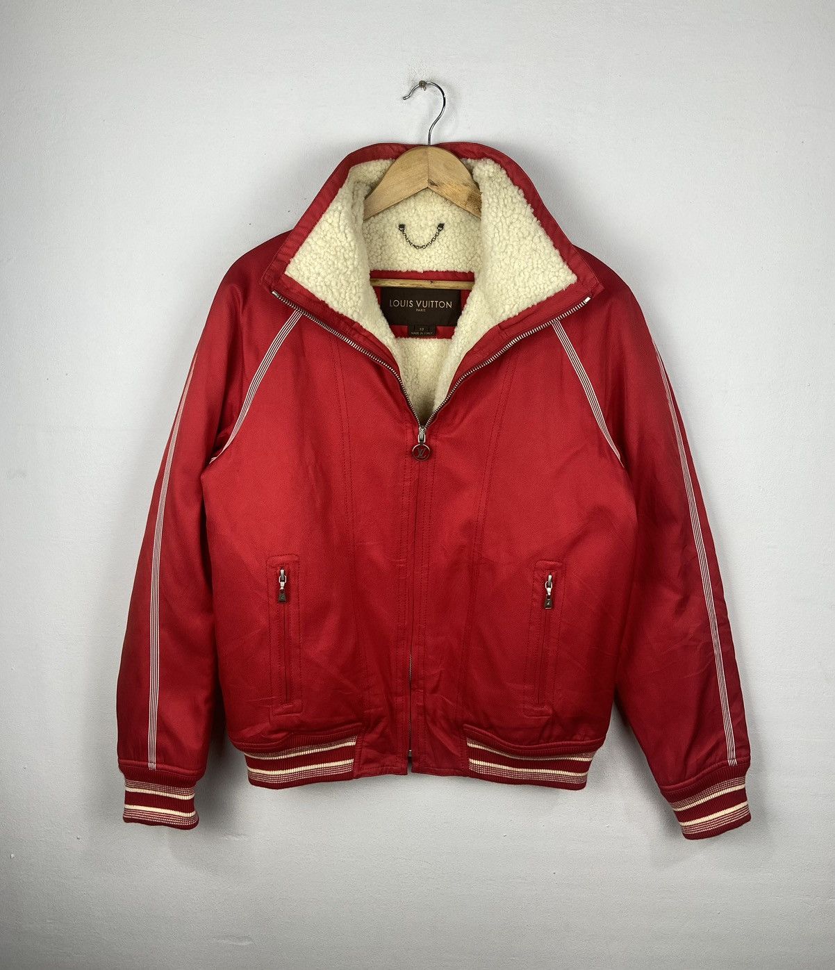 Louis Vuitton Sherpa Sheepskin Bomber Baseball Jacket Size US L / EU 52-54 / 3 - 1 Thumbnail