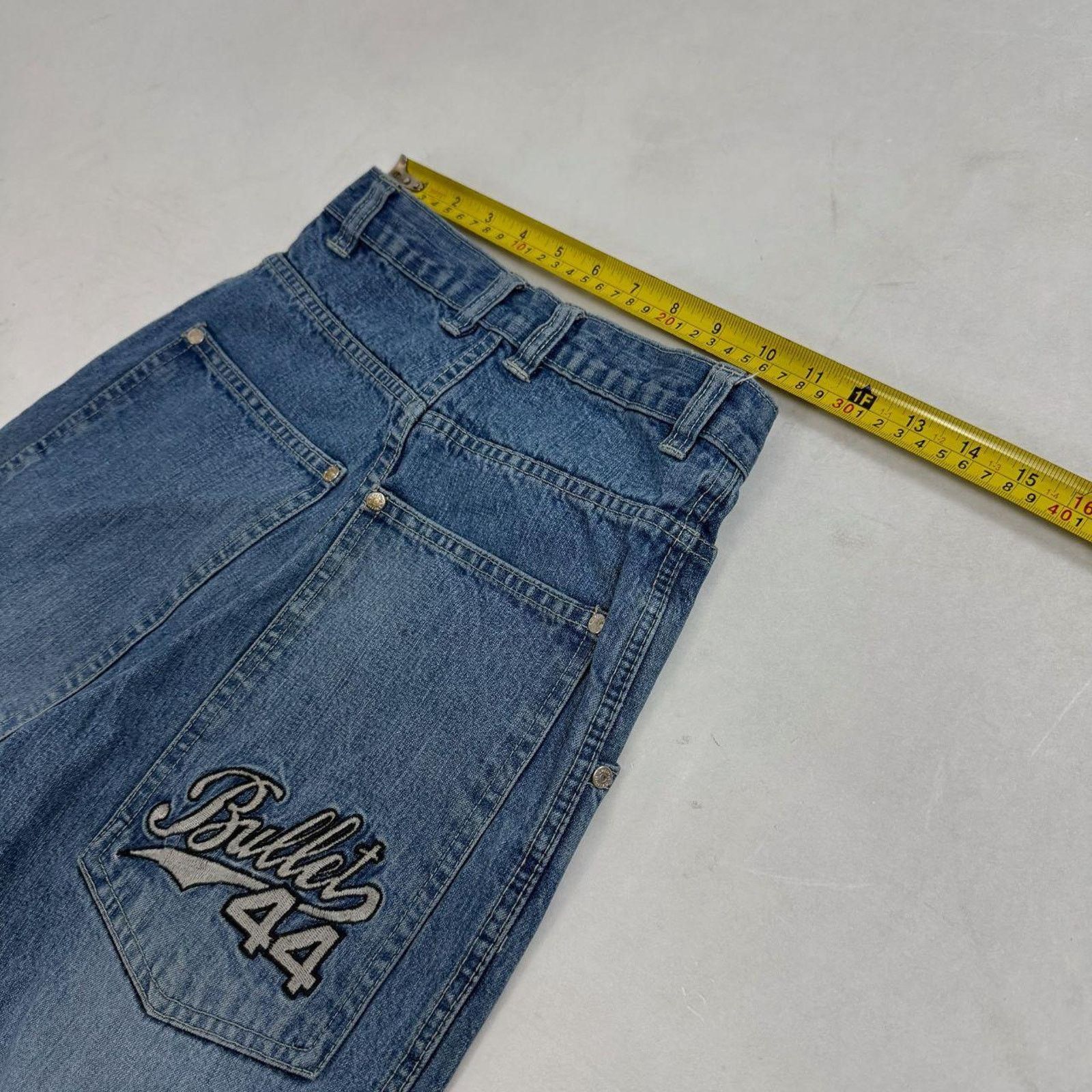 Ecko Unltd. × JNCO × Vintage Vintage y2k embroidered faded stonewash baggy wide leg jeans Size US 26 / EU 42 - 5 Thumbnail