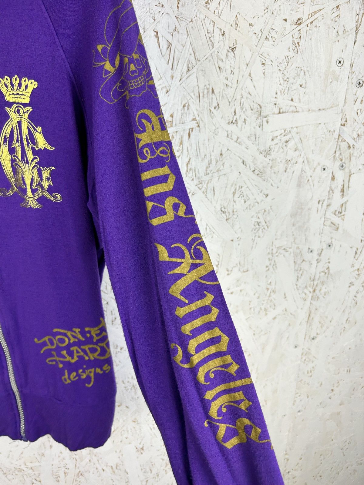 Ed Hardy Vintage 00s Y2K Ed Hardy Christian Audigier Zip Hoodie Size S / US 4 / IT 40 - 3 Thumbnail