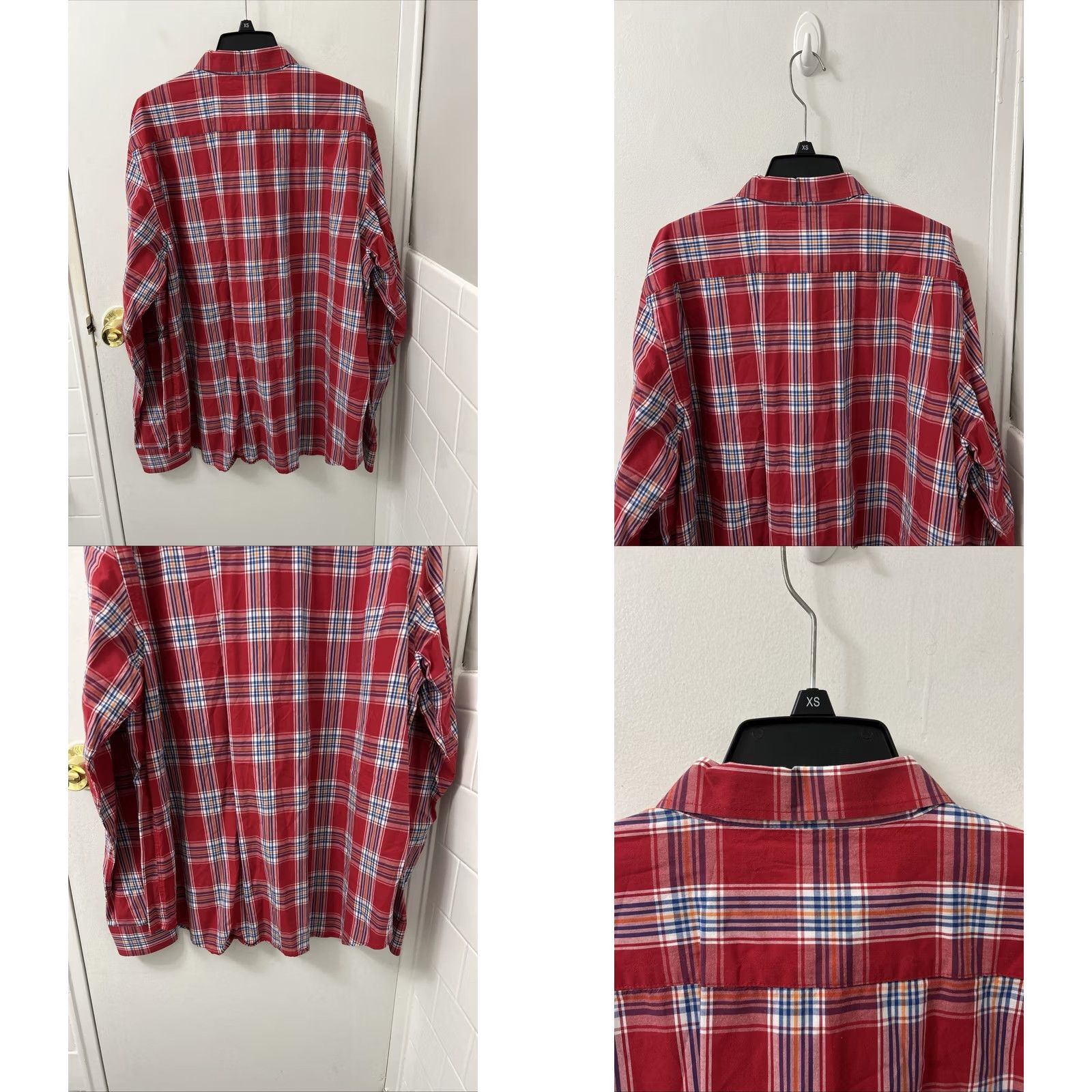 Old Navy Old Navy Shirt Mens XL Red Blue Plaid Button-Down Long Sleeve Pocket Oxford Casual Size US XL / EU 56 / 4 - 8 Thumbnail