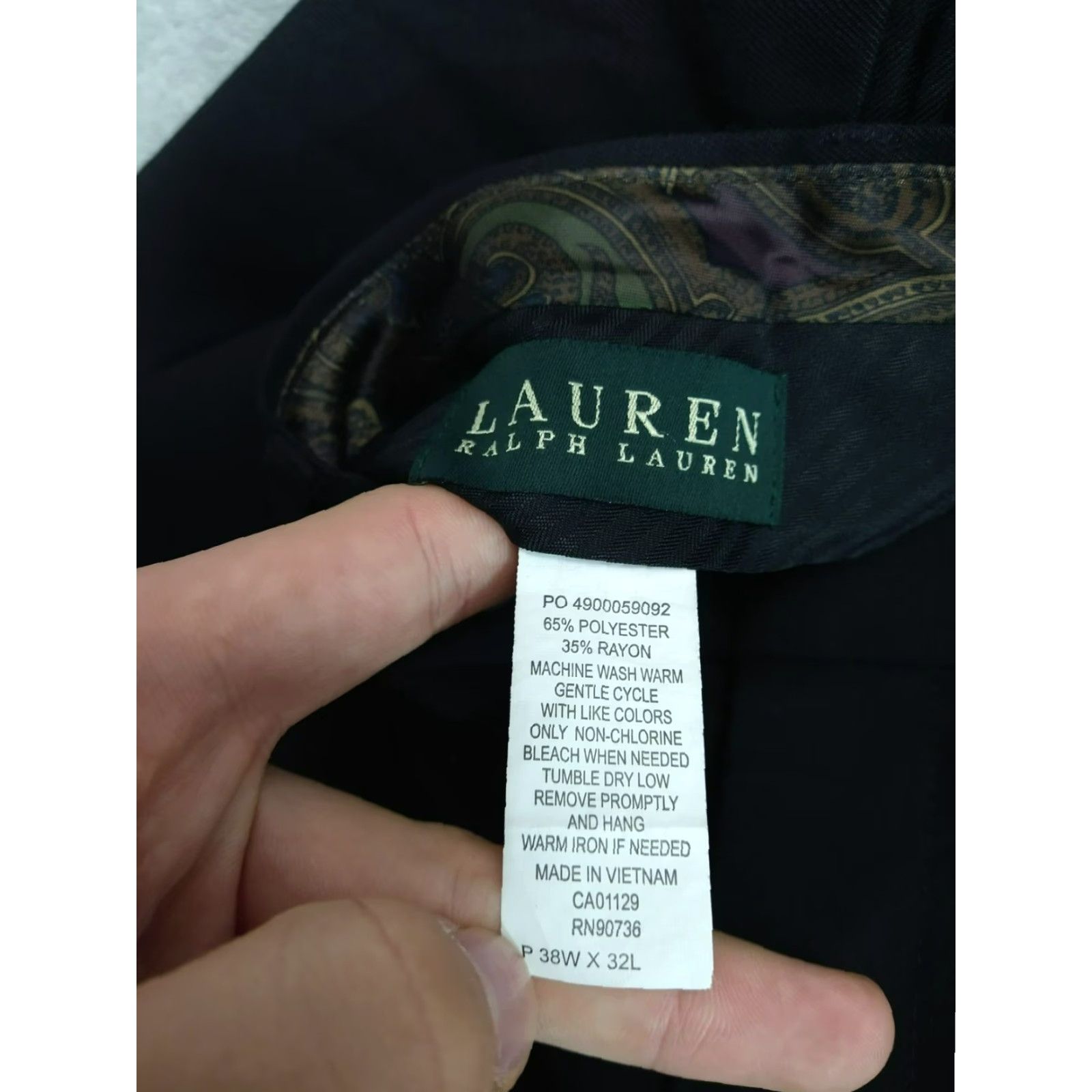 Ralph Lauren Ralph Lauren Dress Pants Mens 38x32 Black Flat Front Straight Leg Preppy Dress Pants Mens Black 38x32 Straight Leg Preppy Size US 38 / EU 54 - 7 Thumbnail