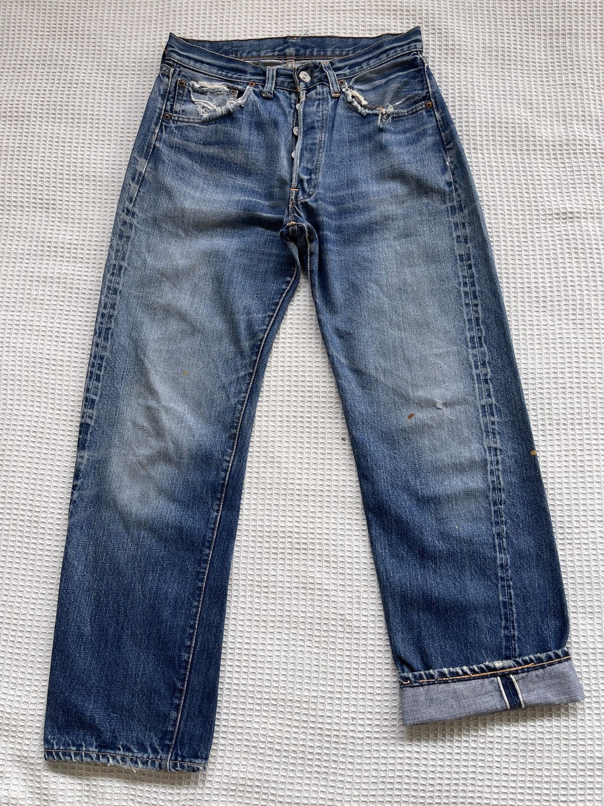 Levi's True Vintage🔥60s Levis 501 Big E Hidden Rivet Selvedge Jeans Size US 30 / EU 46 - 4 Thumbnail