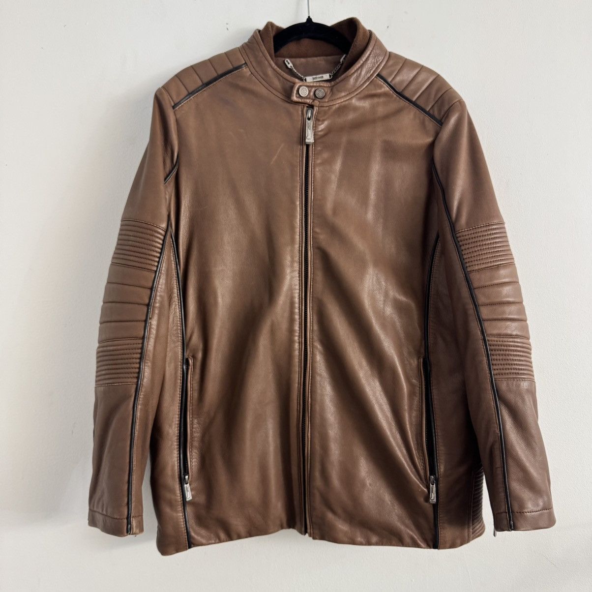 Just Cavalli Just Cavalli Moto Leather Jacket Size US M / EU 48-50 / 2 - 1 Thumbnail