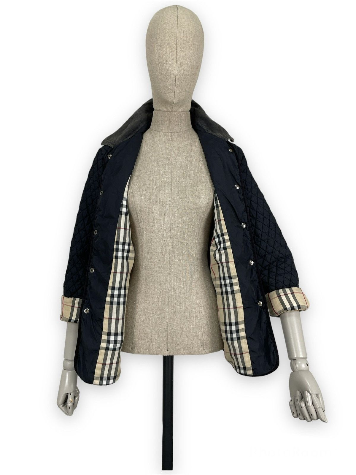 Burberry × Vintage BURBERRYS Nova Paid Quilted Snap-Buttons Coat Trench Jacket Size S / US 4 / IT 40 - 8 Thumbnail