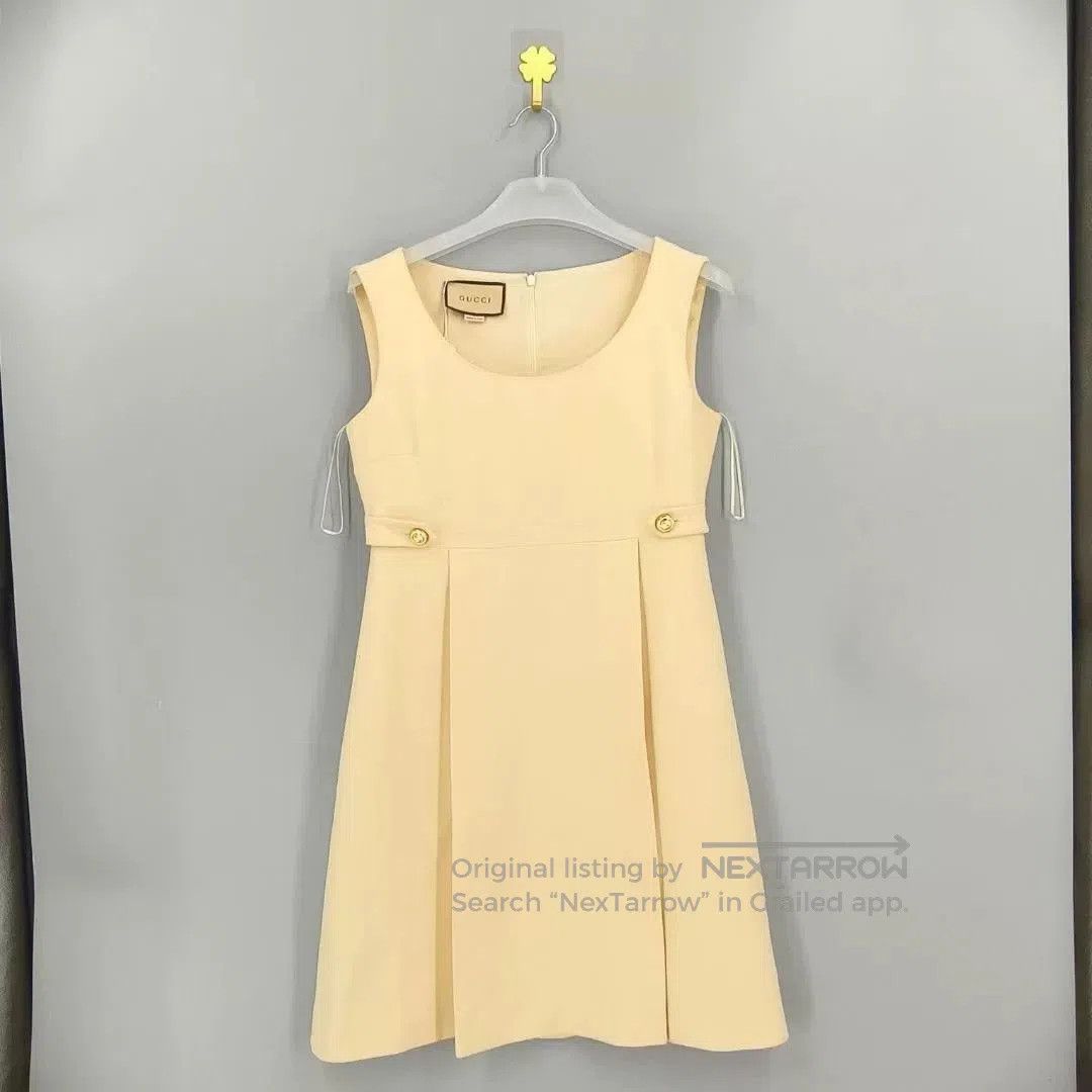 Gucci Gucci Silk/Wool Double G Gold Buckle Sleeveless Dress. Size M / US 6-8 / IT 42-44 - 1 Thumbnail