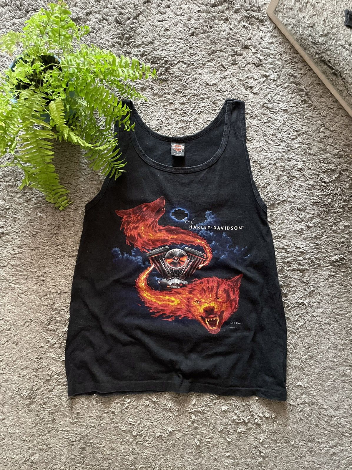 Harley Davidson × Vintage 90s Harley Davidson Undershirt Streetwear Vintage Big Logo Size US L / EU 52-54 / 3 - 1 Thumbnail