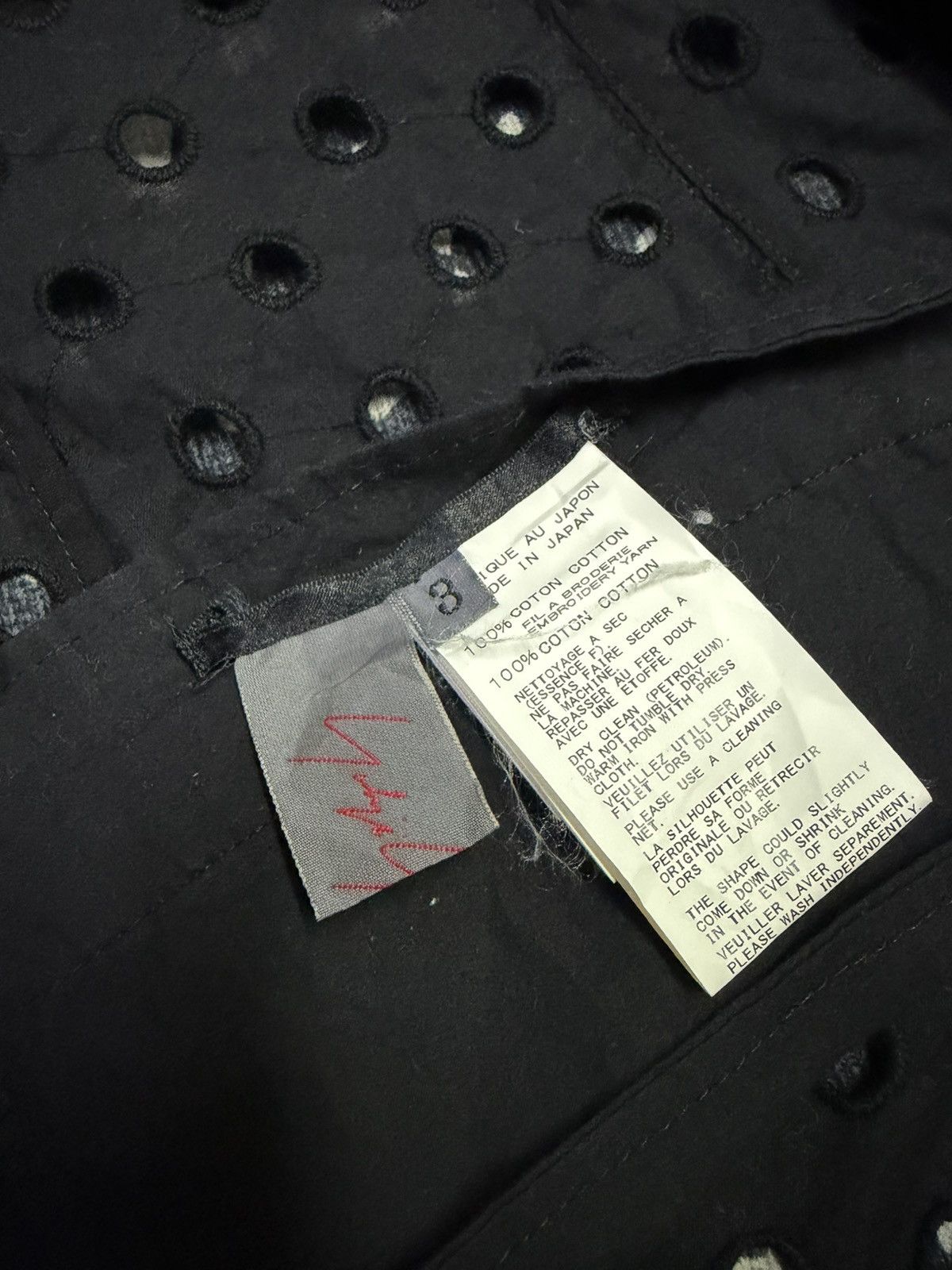 Yohji Yamamoto Yohji Yamamoto Dot Punching Asymmetric Blouse Size L / US 10 / IT 46 - 8 Thumbnail