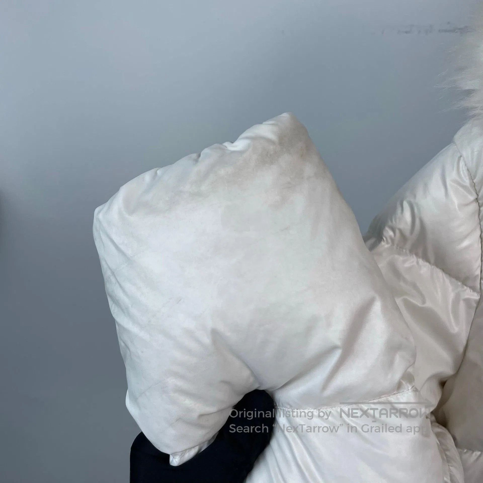 Moncler Moncler Laiche White Fur Collar Down Jacket. Size L / US 10 / IT 46 - 5 Thumbnail